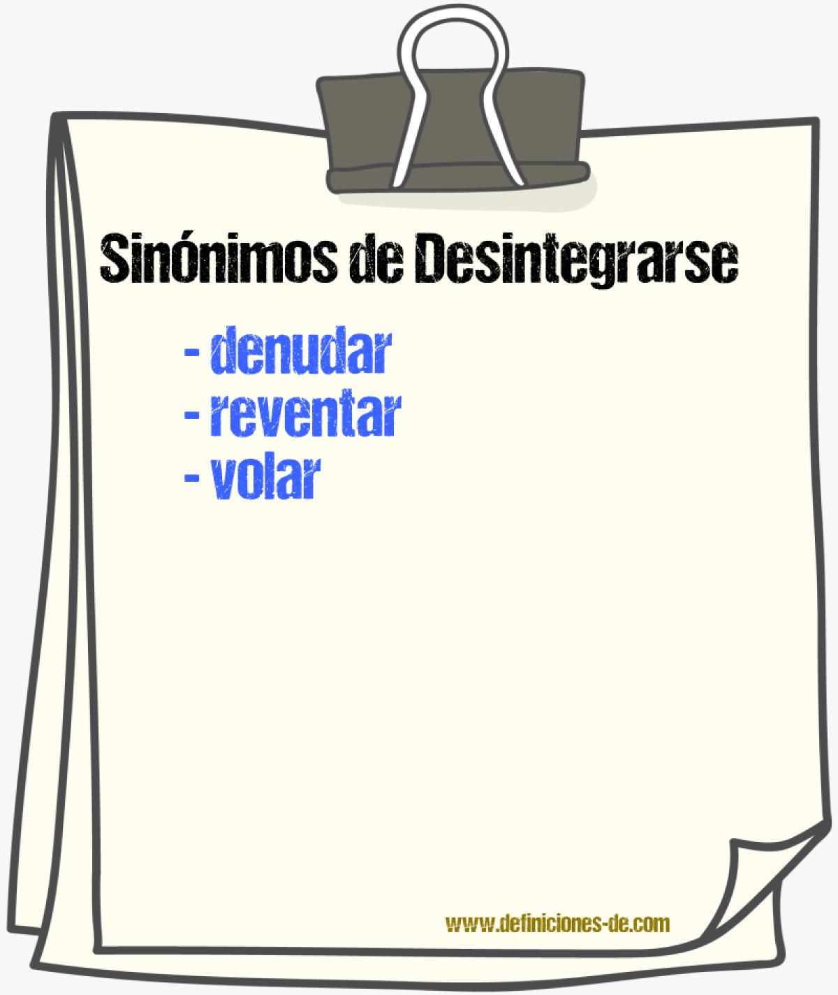 Sinnimos de desintegrarse