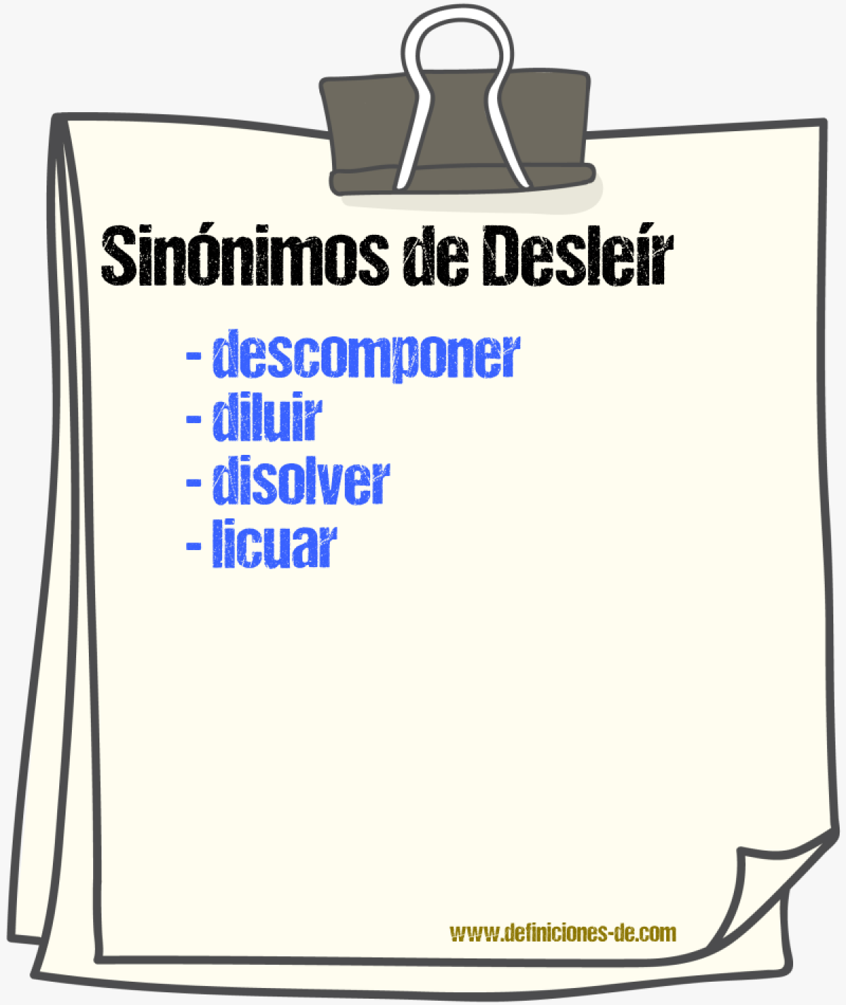 Sinnimos de desler