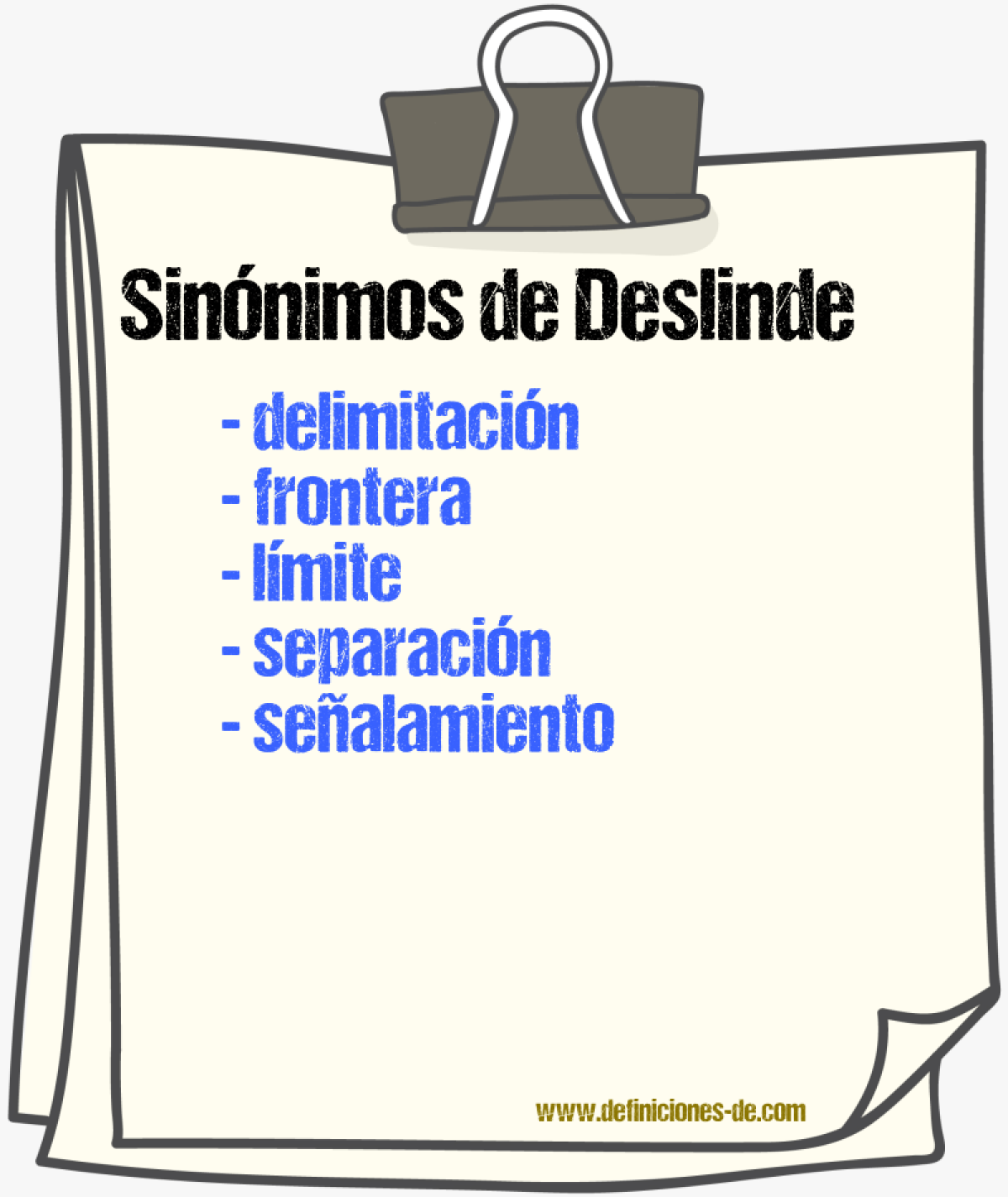 Sinnimos de deslinde