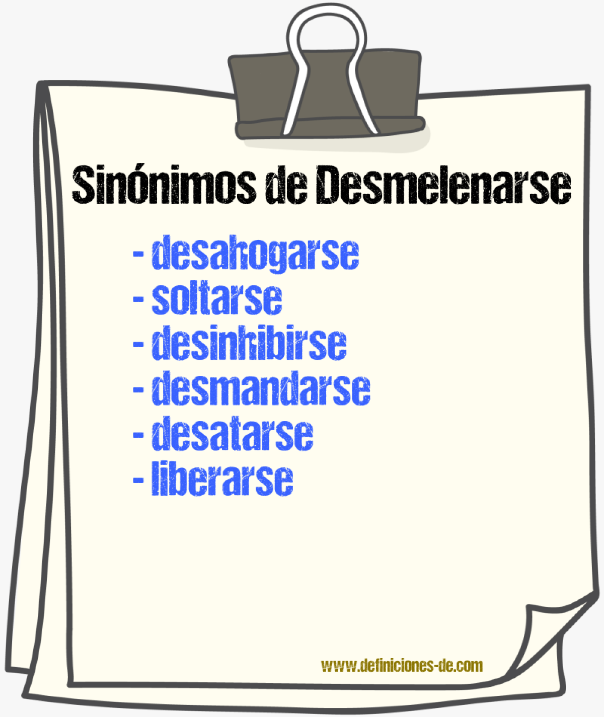 Sinónimos de desmelenarse