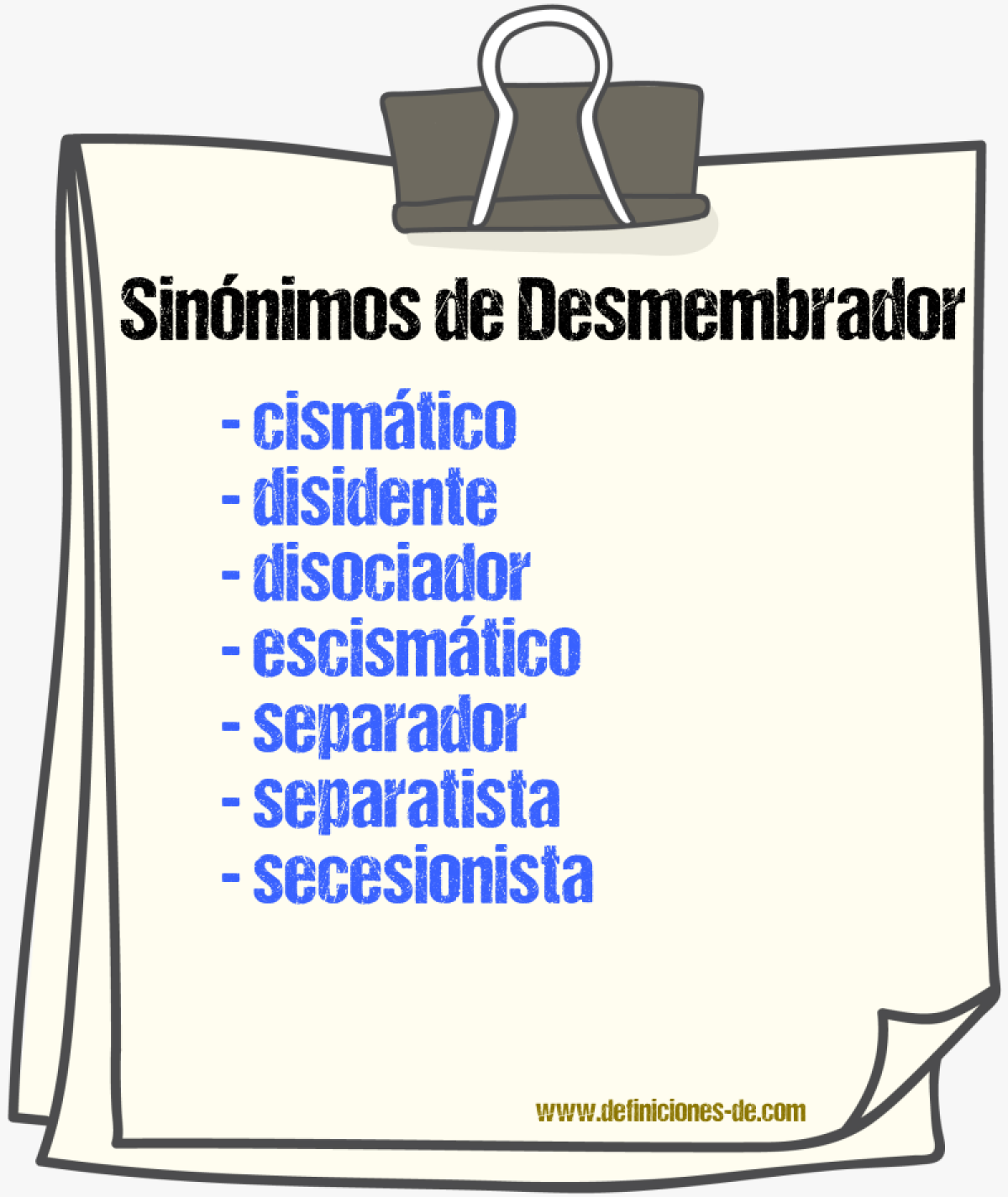 Sinnimos de desmembrador