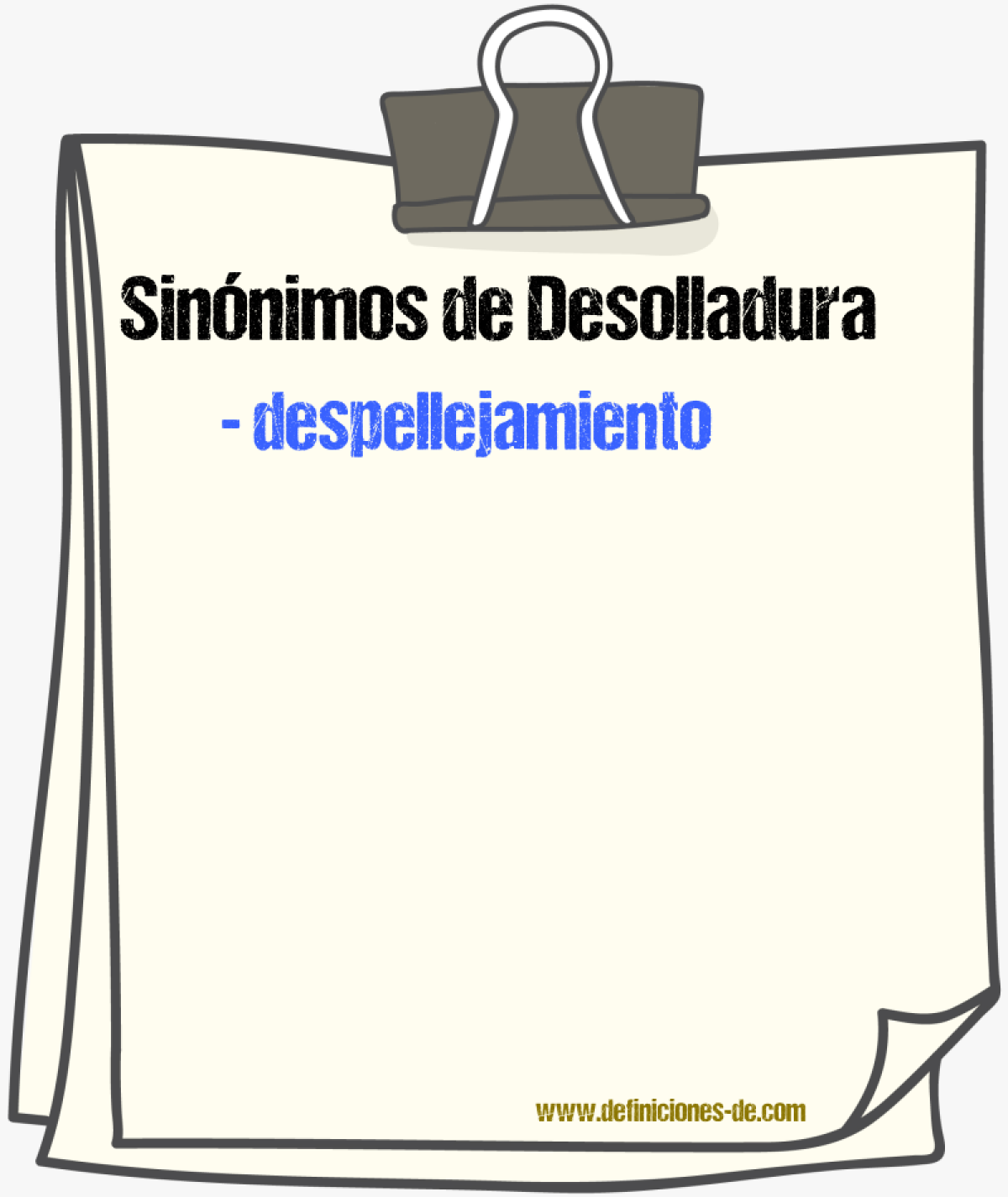 Sinnimos de desolladura