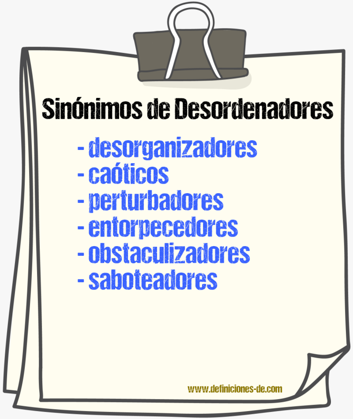 Sinónimos de desordenadores