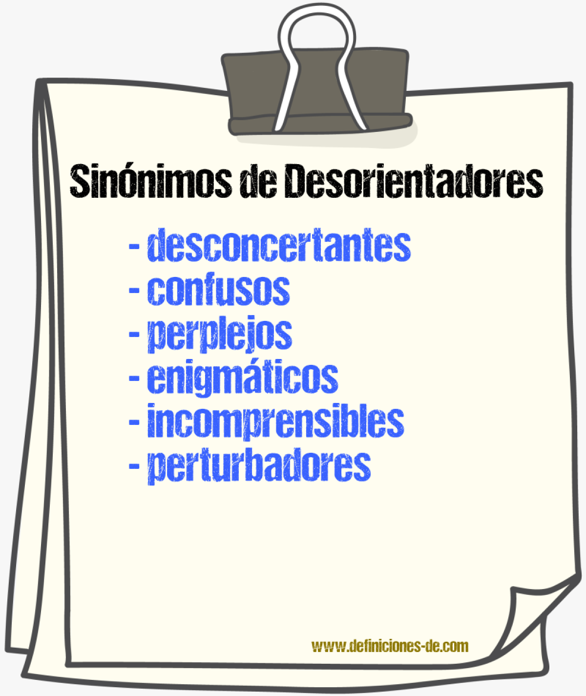 Sinónimos de desorientadores