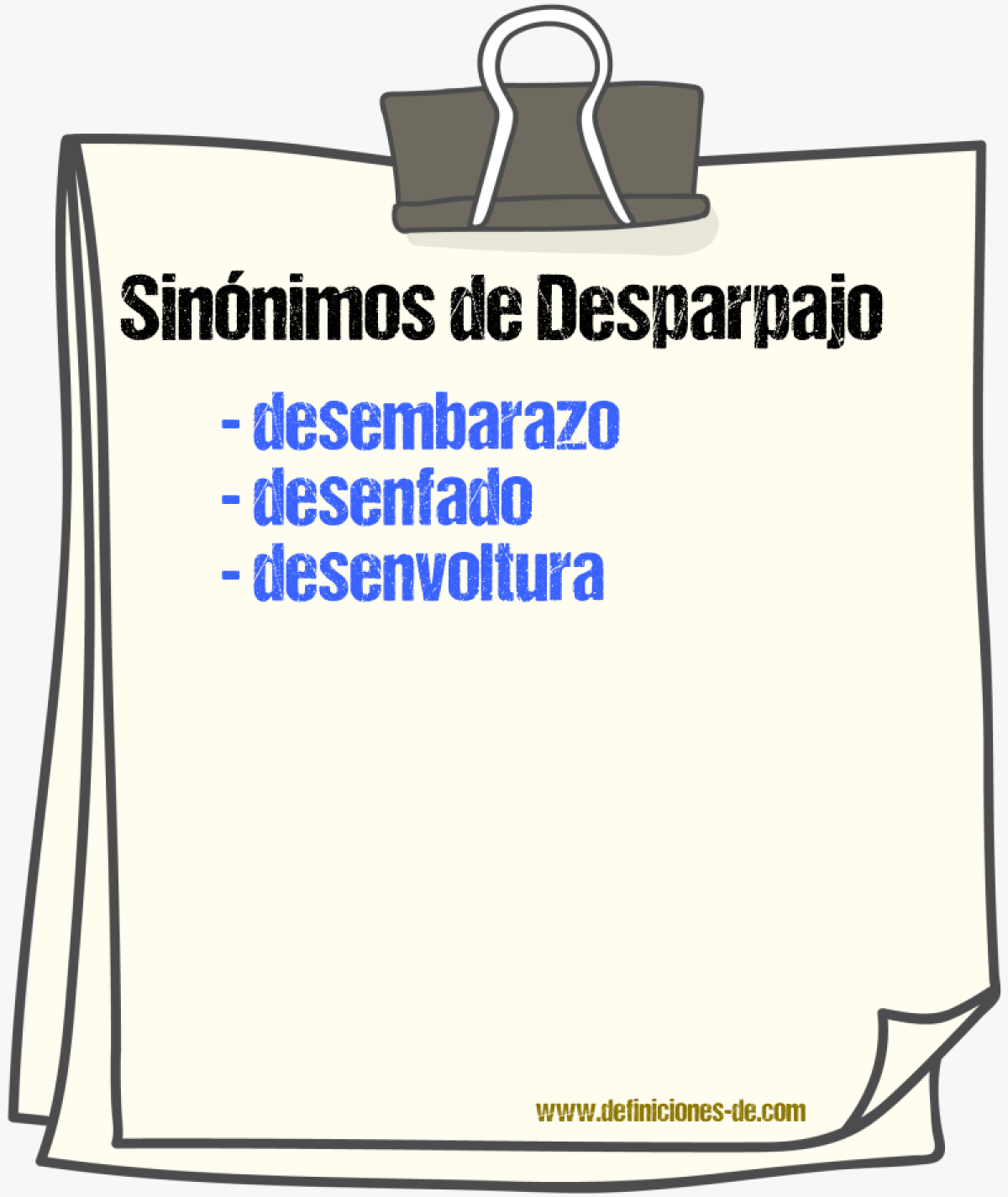 Sinnimos de desparpajo