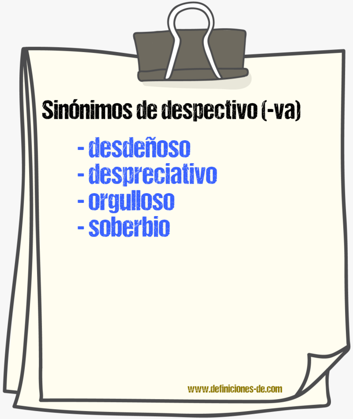 Sinnimos de despectivo