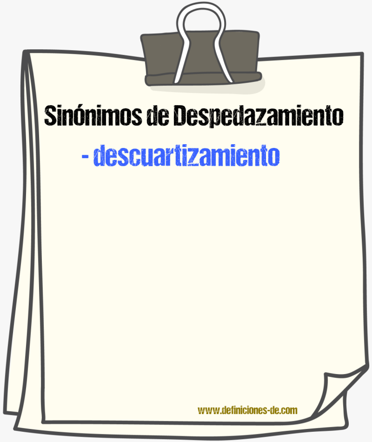 Sinnimos de despedazamiento