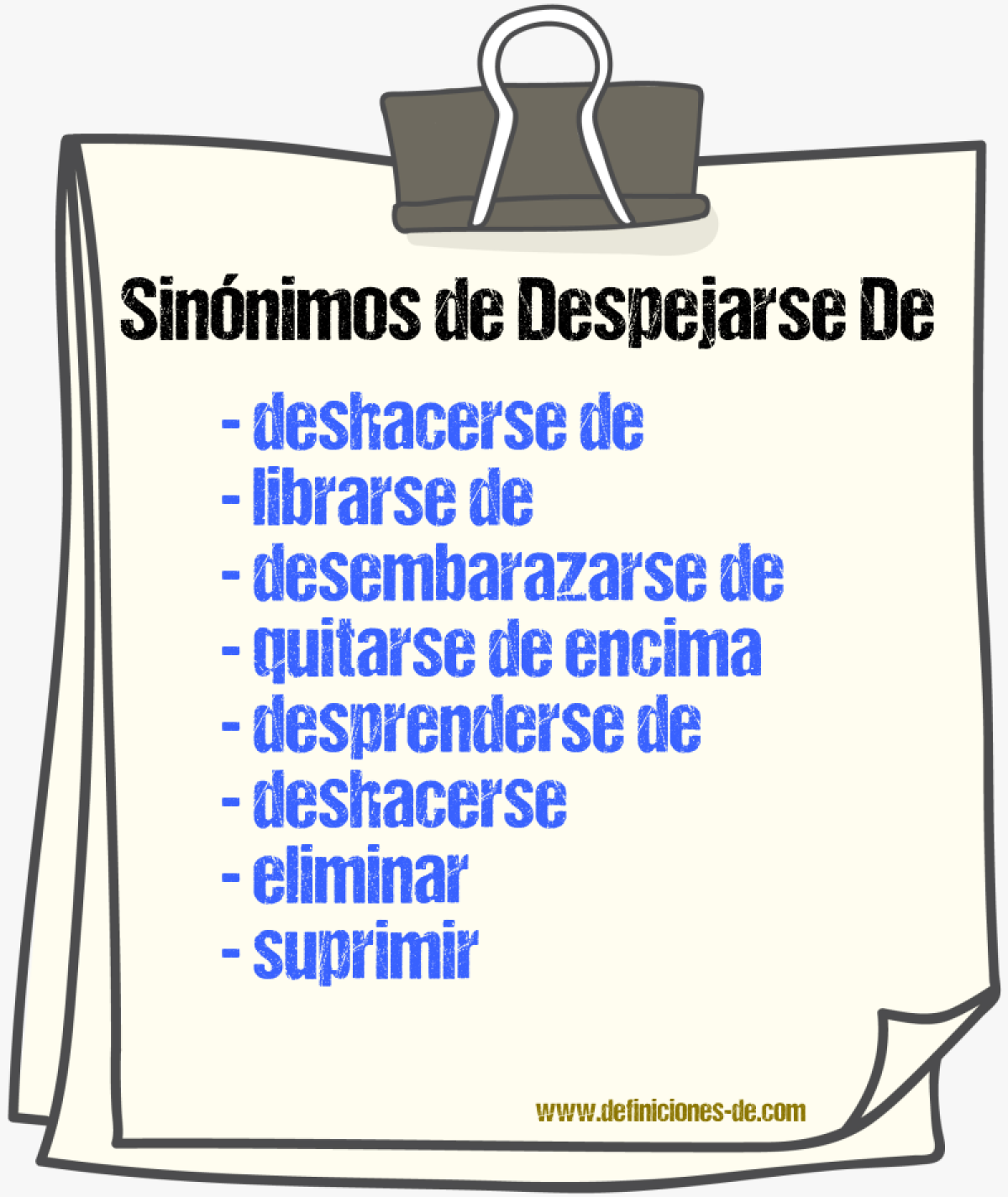Sinónimos de despejarse de