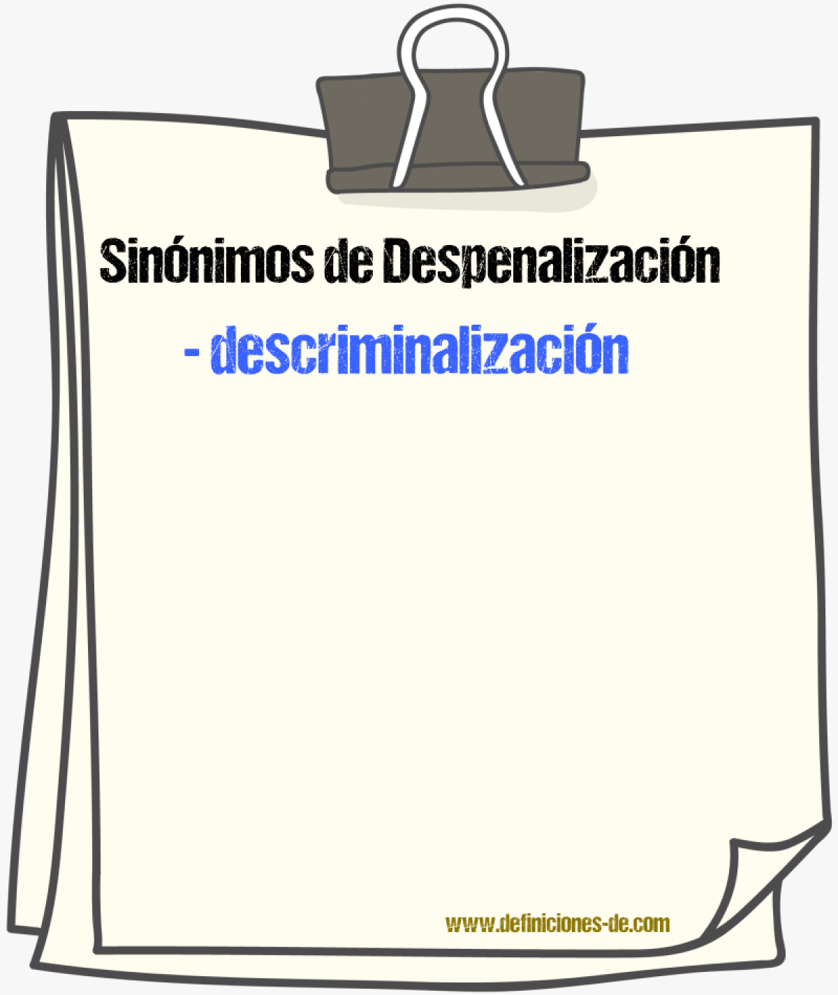 Sinnimos de despenalizacin