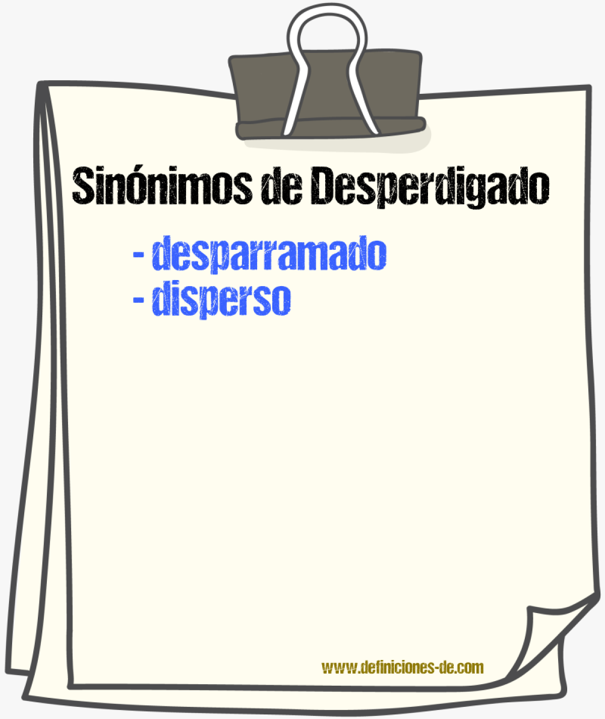 Sinnimos de desperdigado