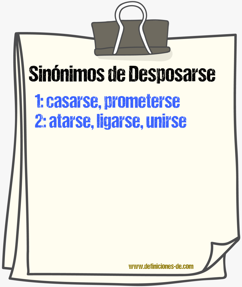 Sinnimos de desposarse