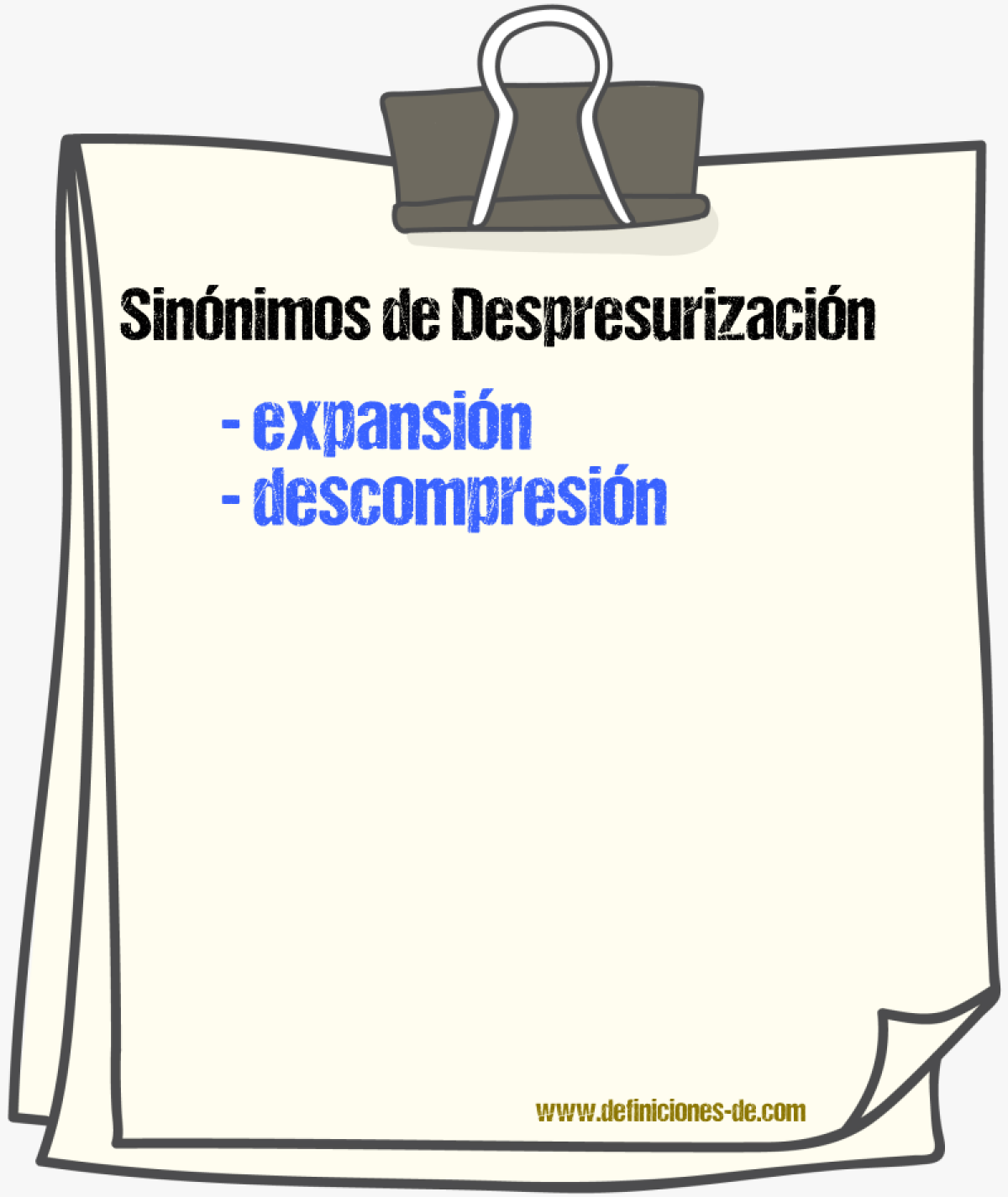 Sinnimos de despresurizacin