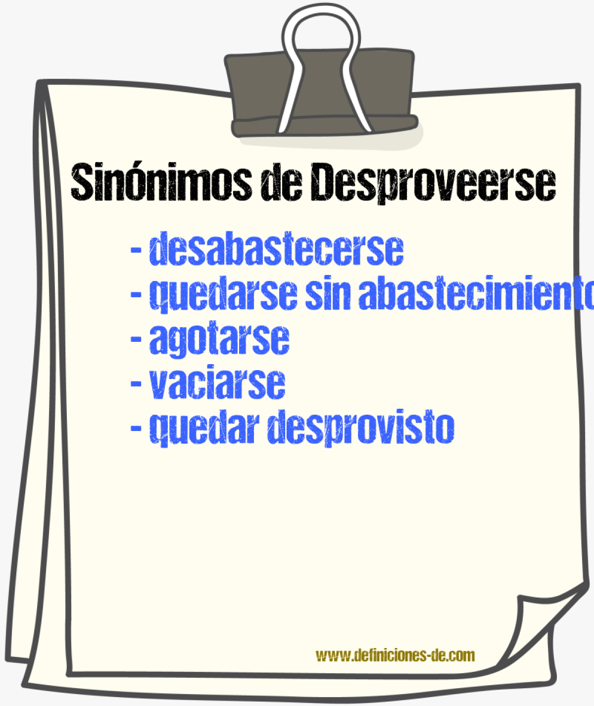 Sinónimos de desproveerse