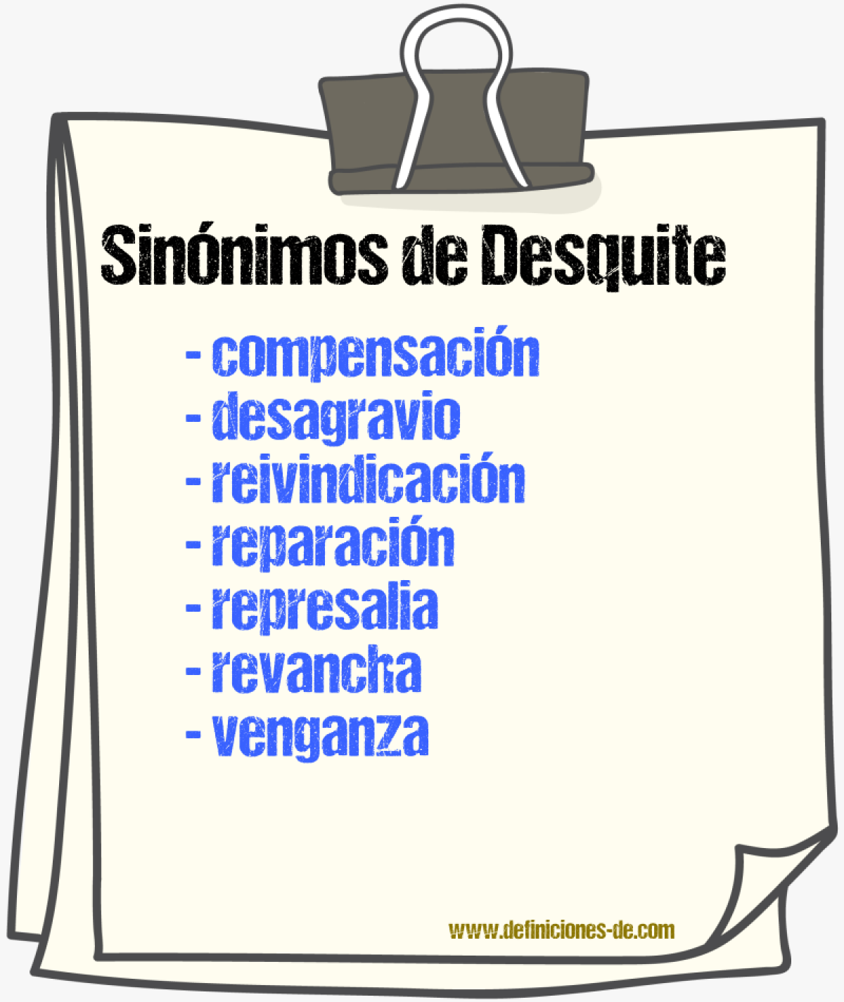 Sinnimos de desquite