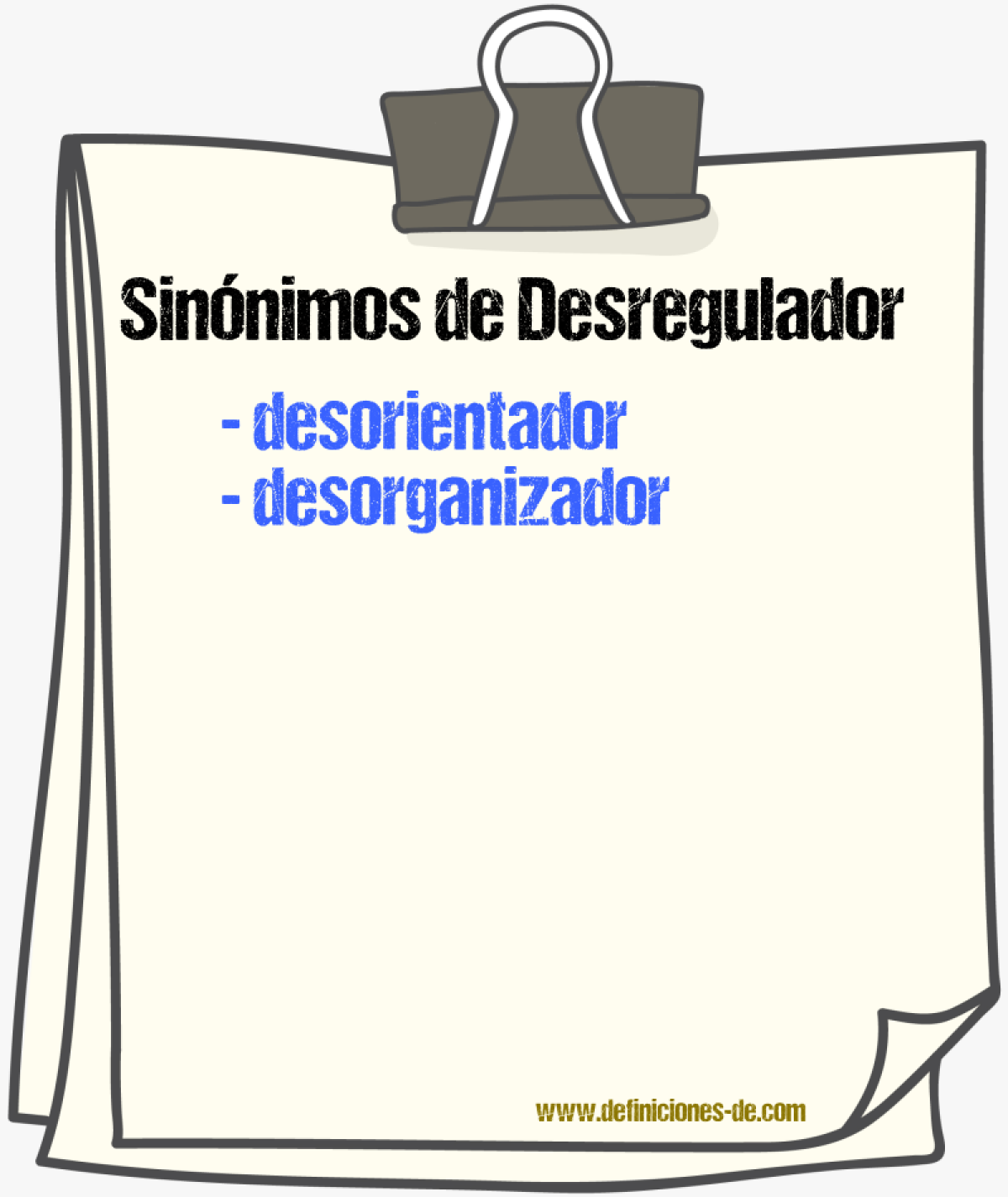 Sinnimos de desregulador