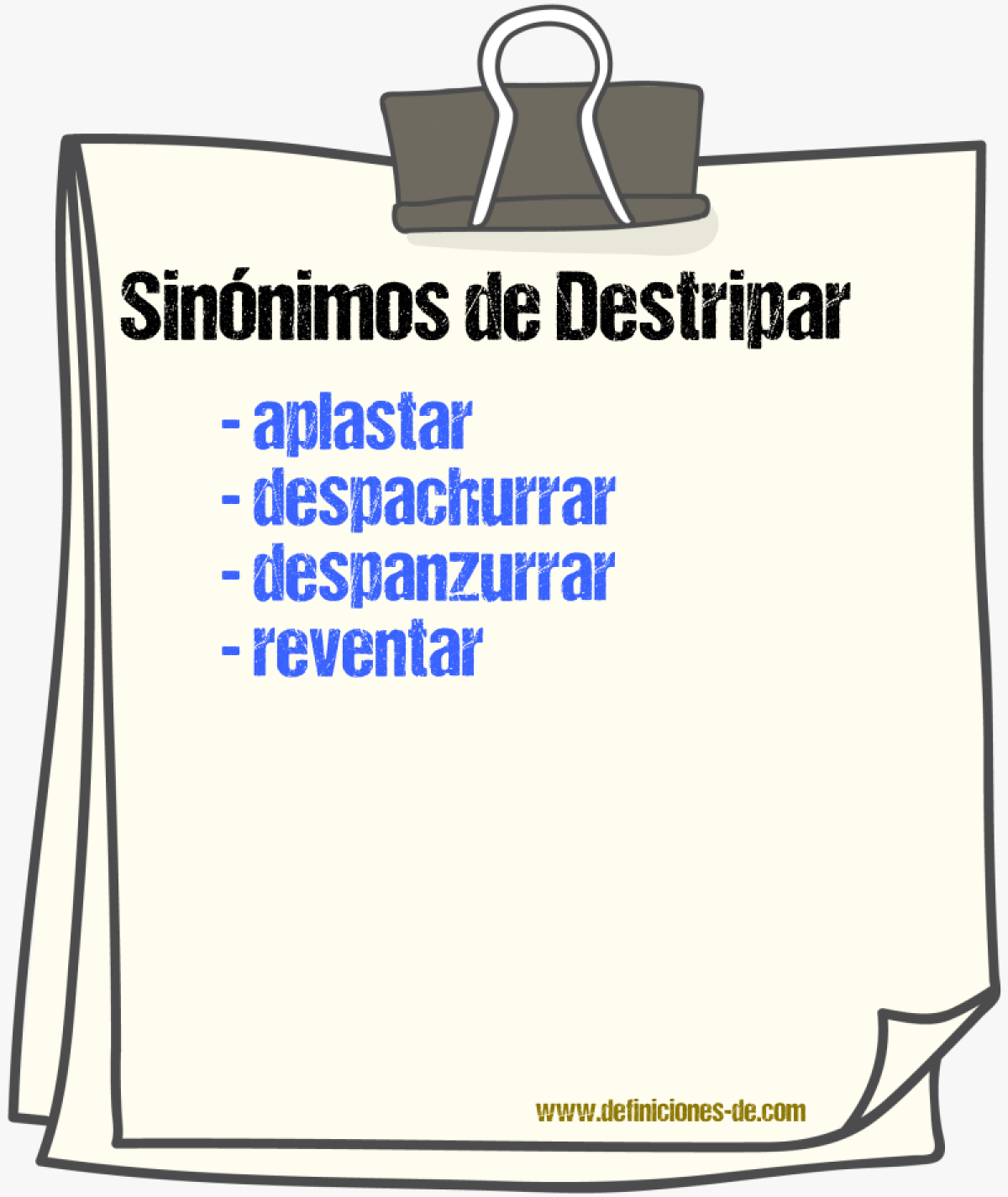 Sinnimos de destripar