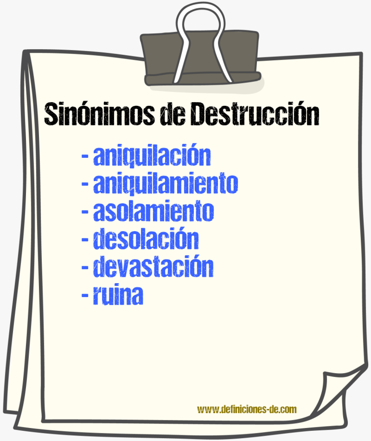 Sinnimos de destruccin