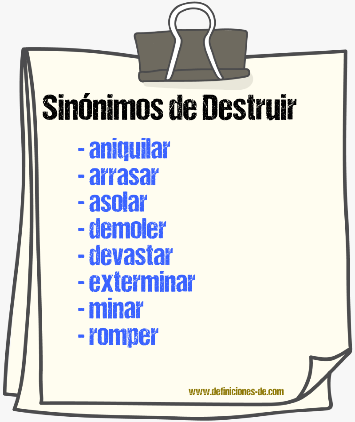 Sinnimos de destruir