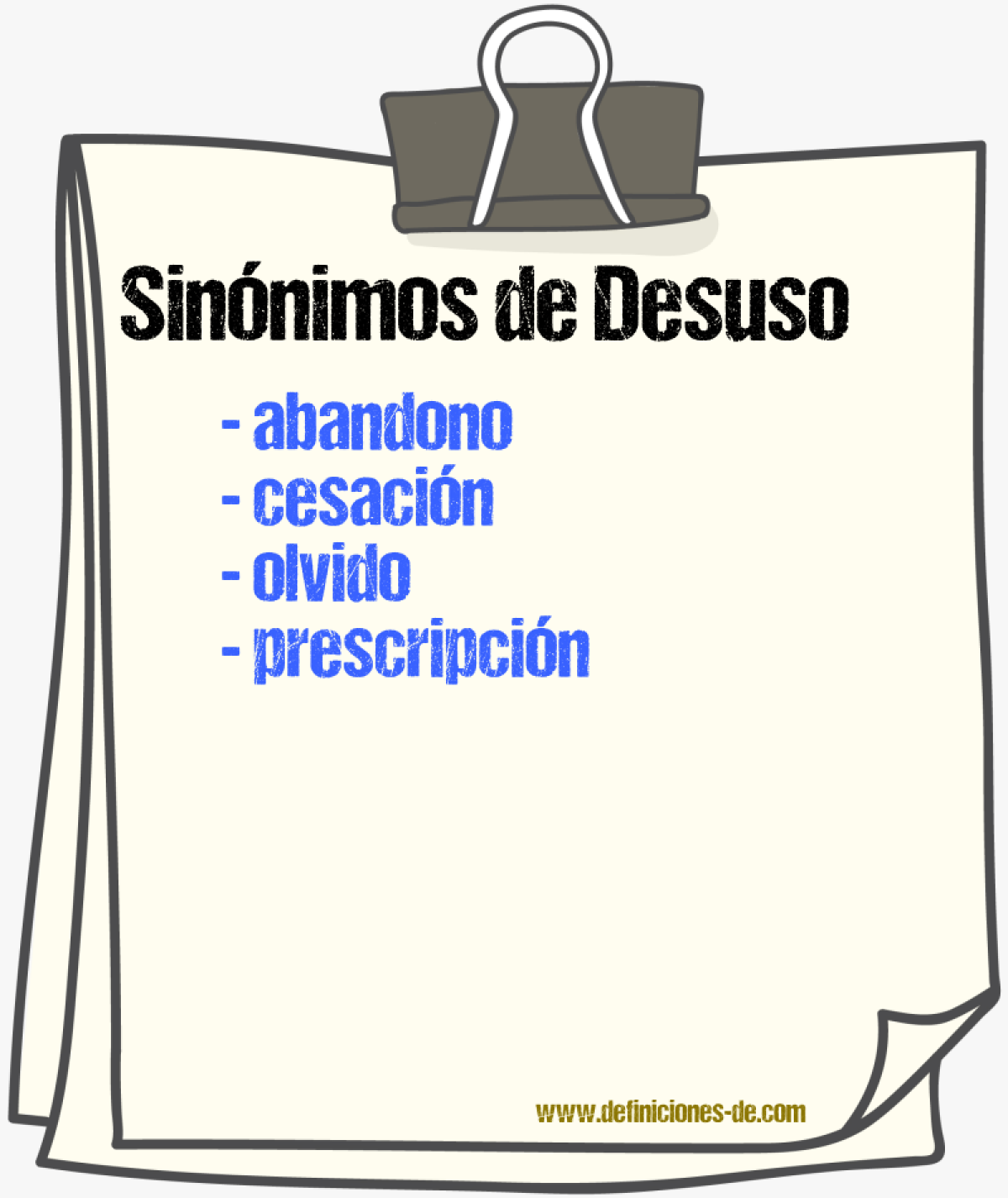 Sinnimos de desuso