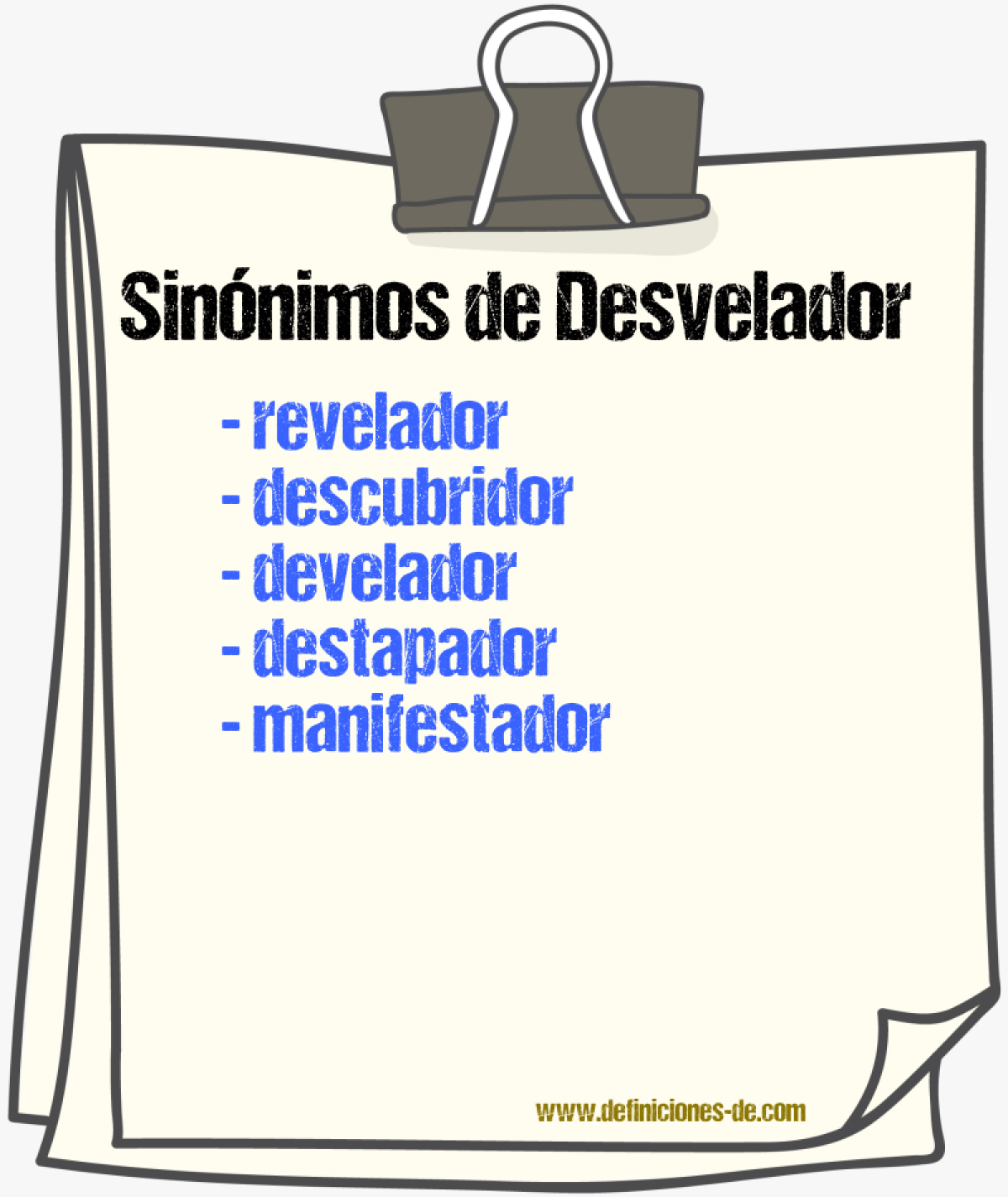 Sinónimos de desvelador