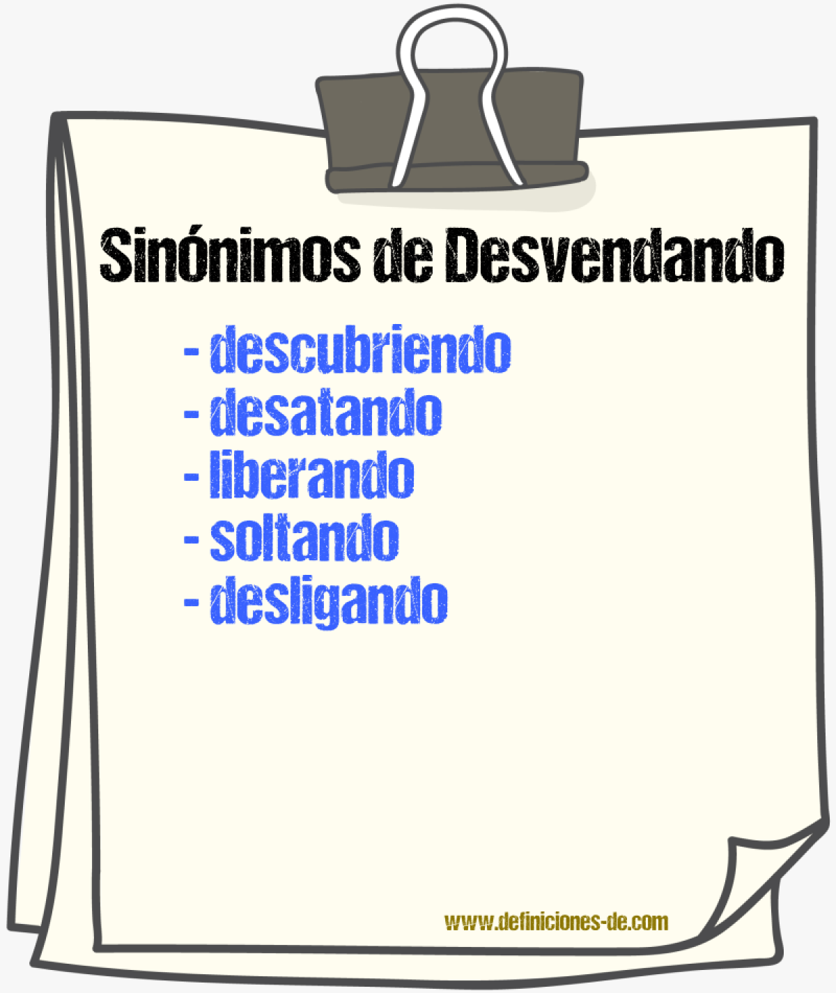 Sinónimos de desvendando