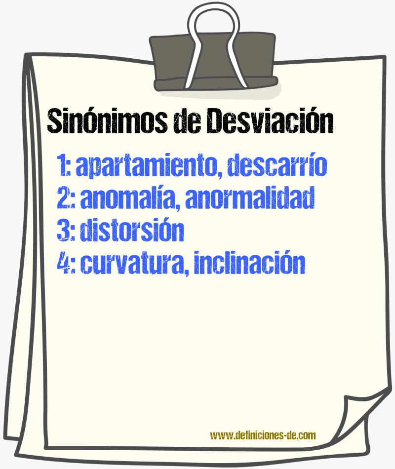 Sinnimos de desviacin