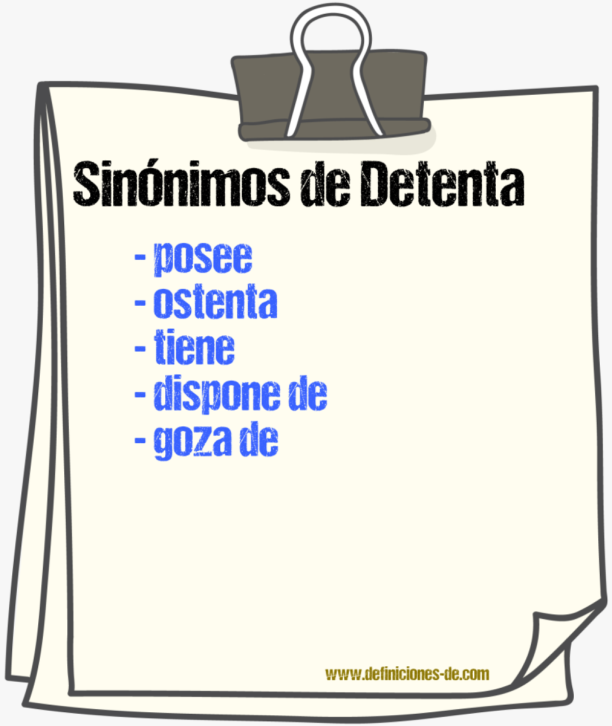 Sinónimos de detenta