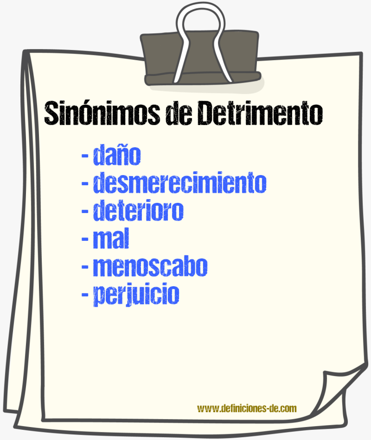 Sinnimos de detrimento