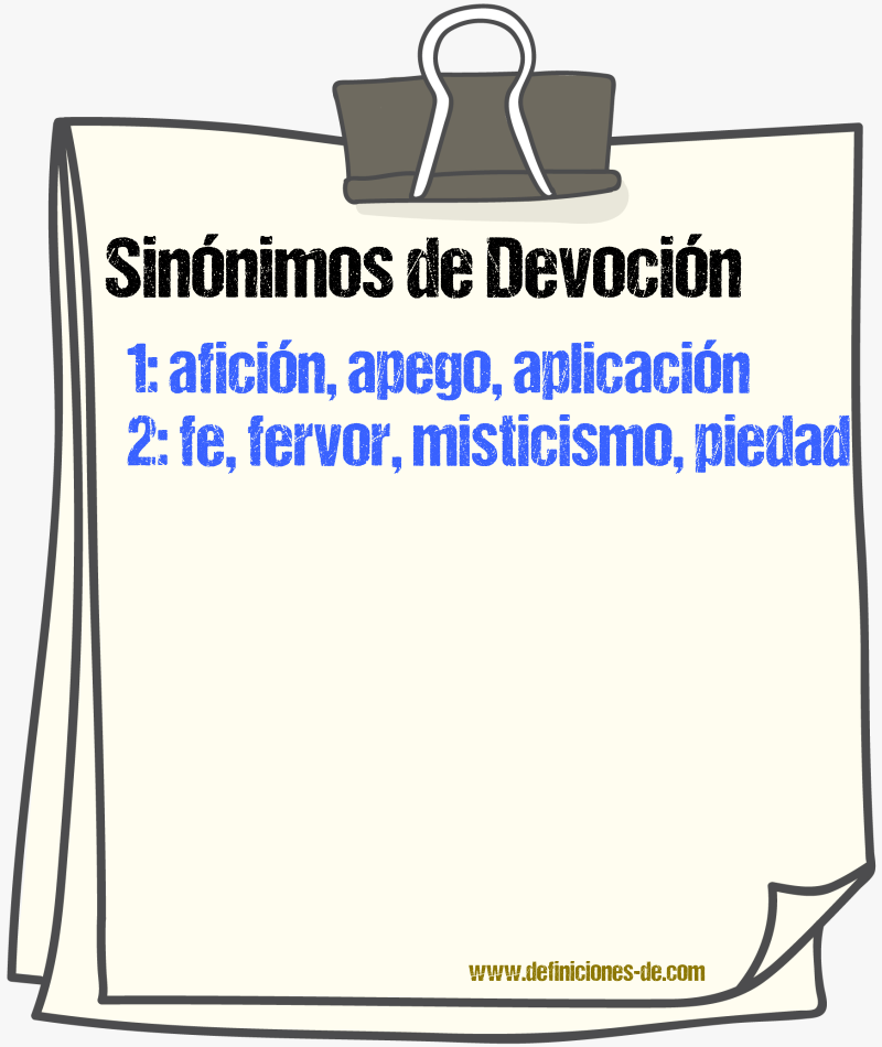 Sinnimos de devocin