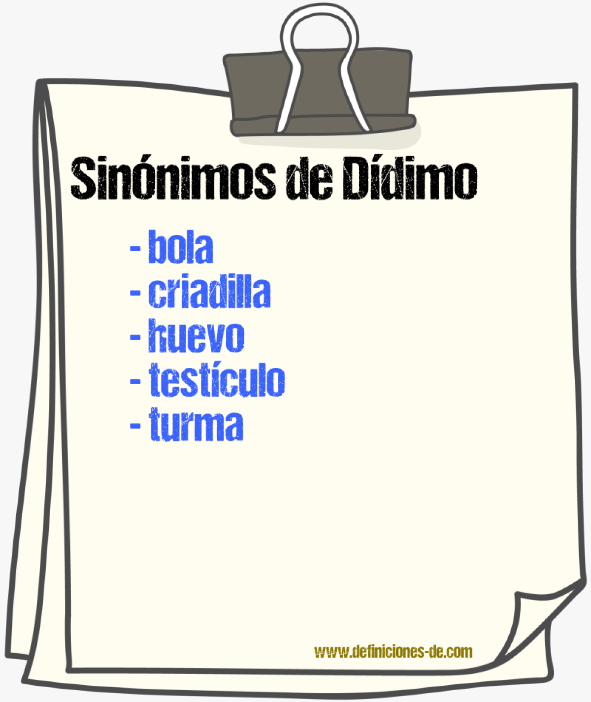 Sinnimos de ddimo