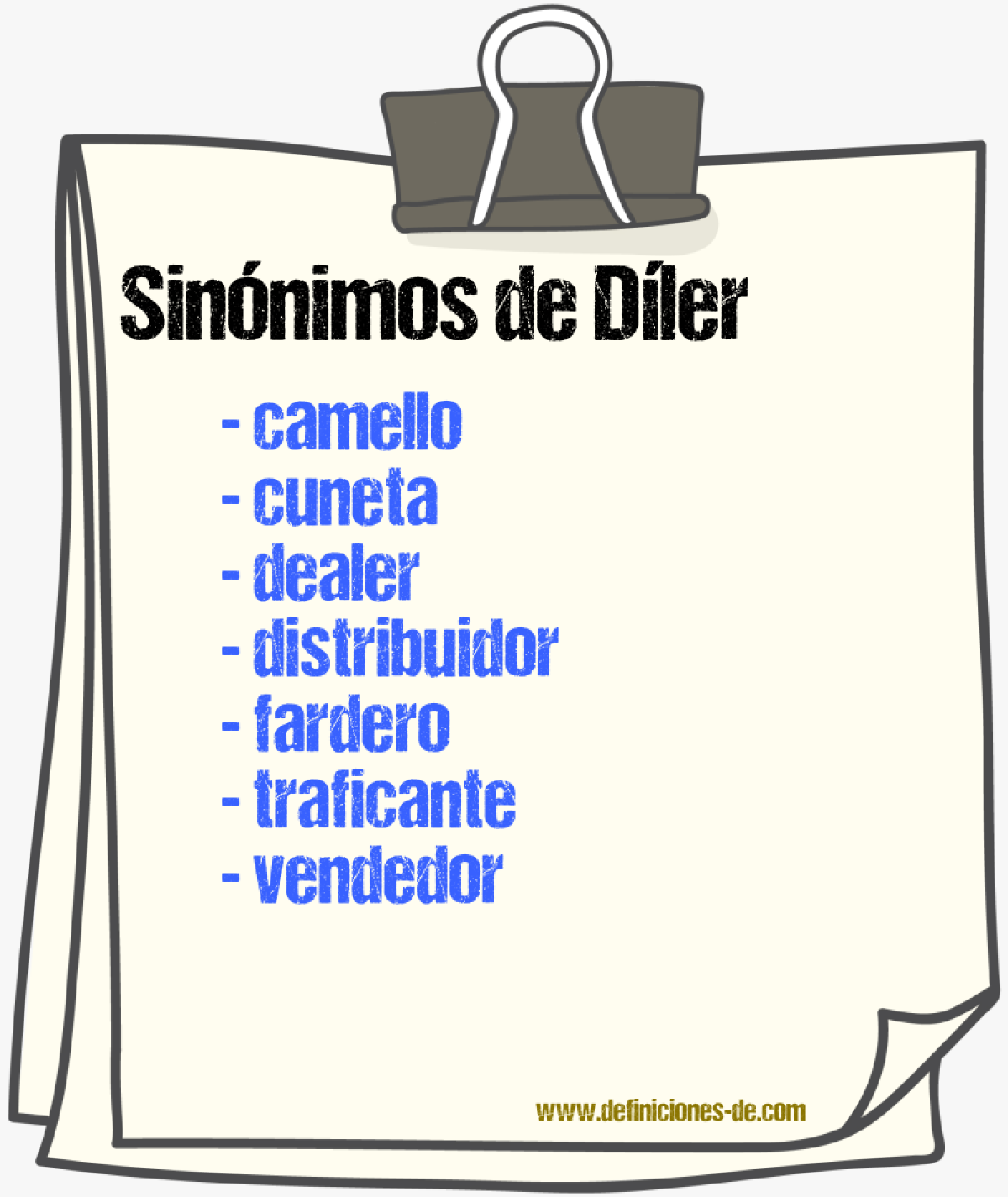 Sinnimos de dler