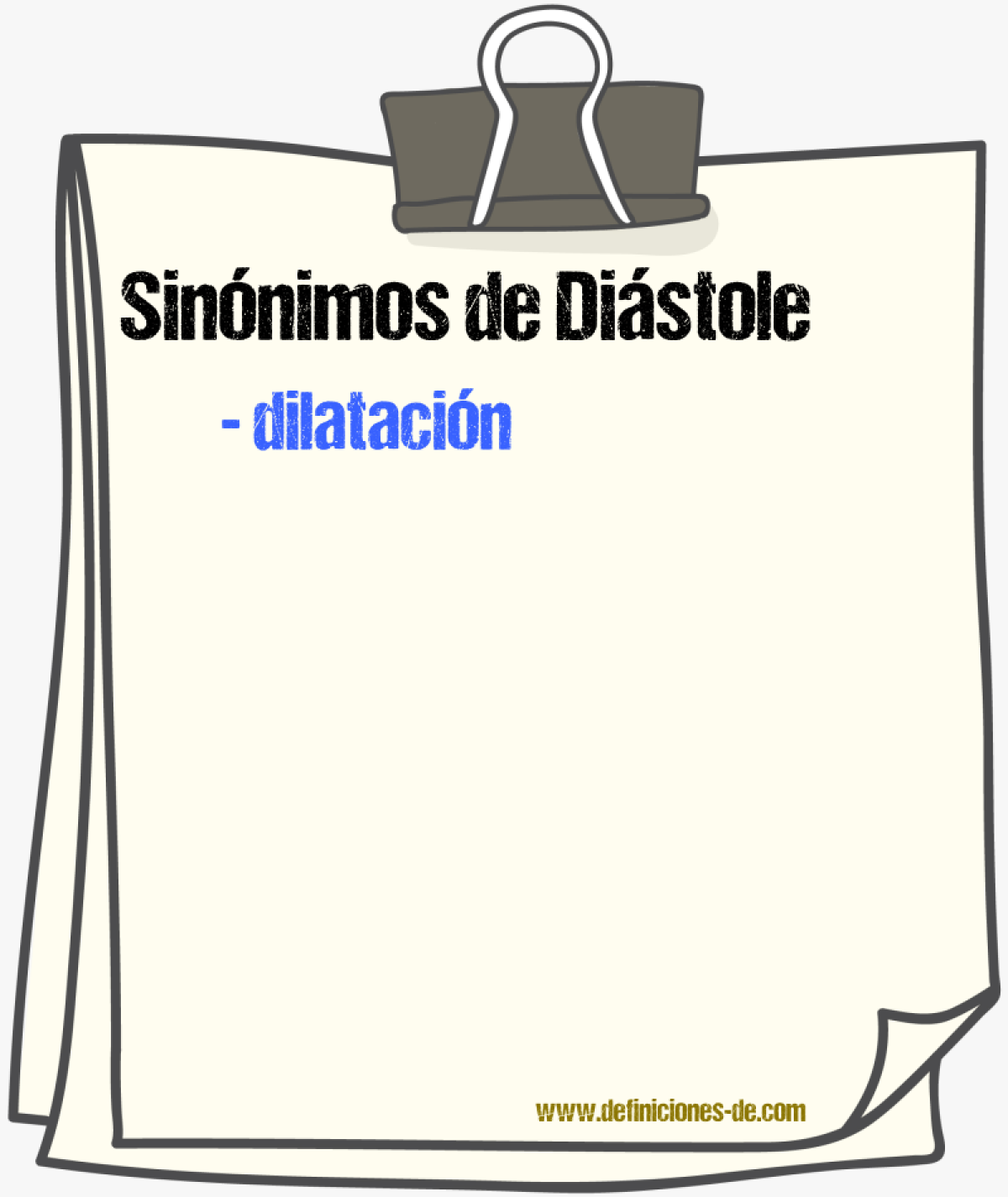 Sinnimos de distole