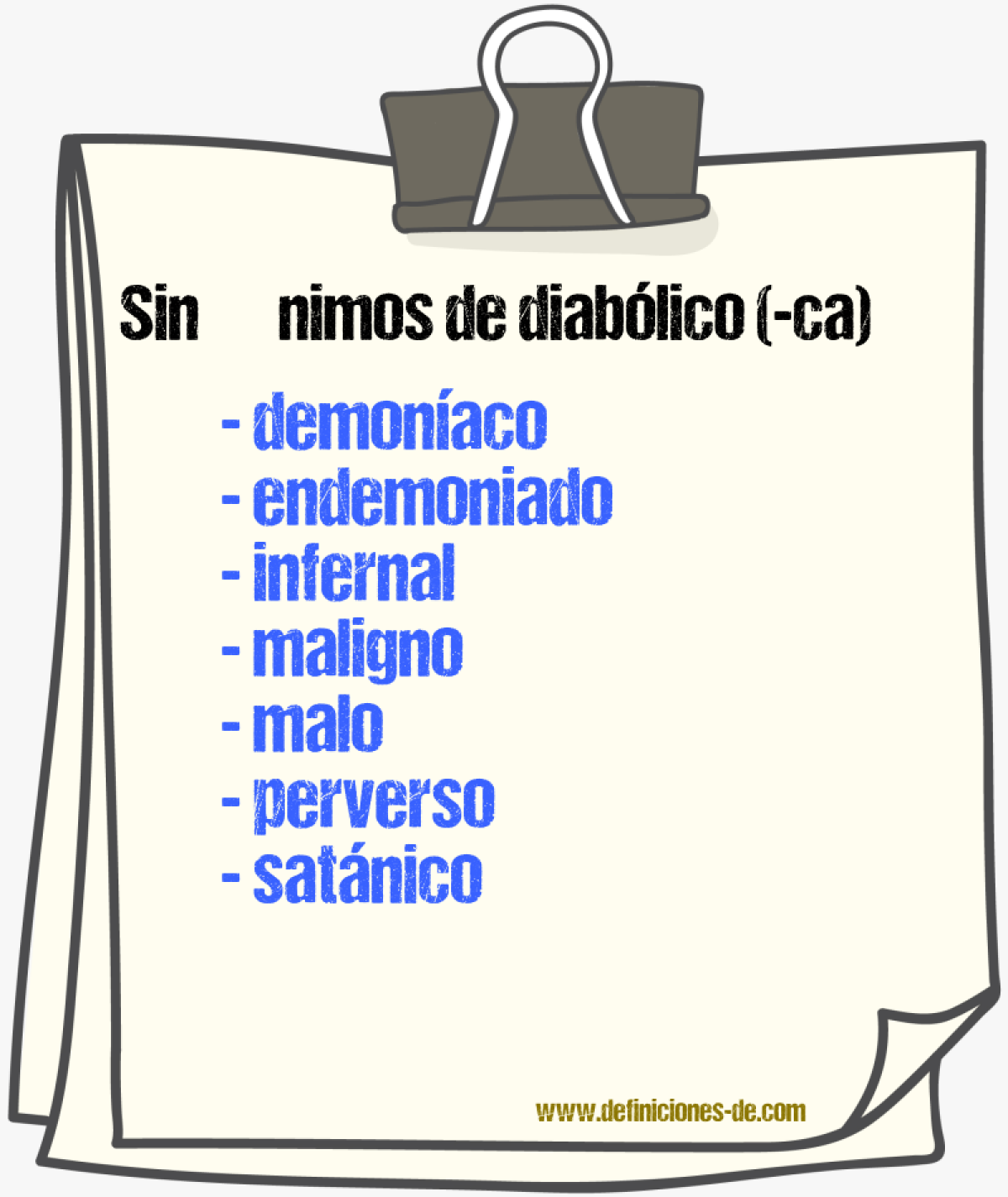 Sinnimos de diablico