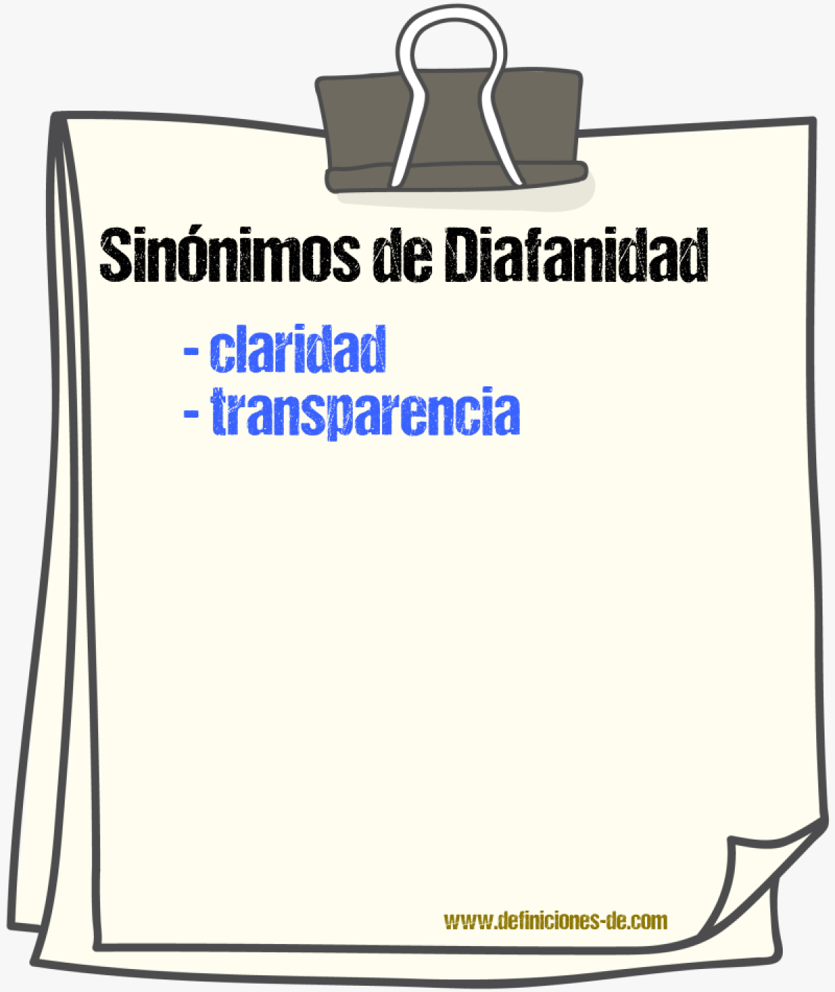 Sinnimos de diafanidad