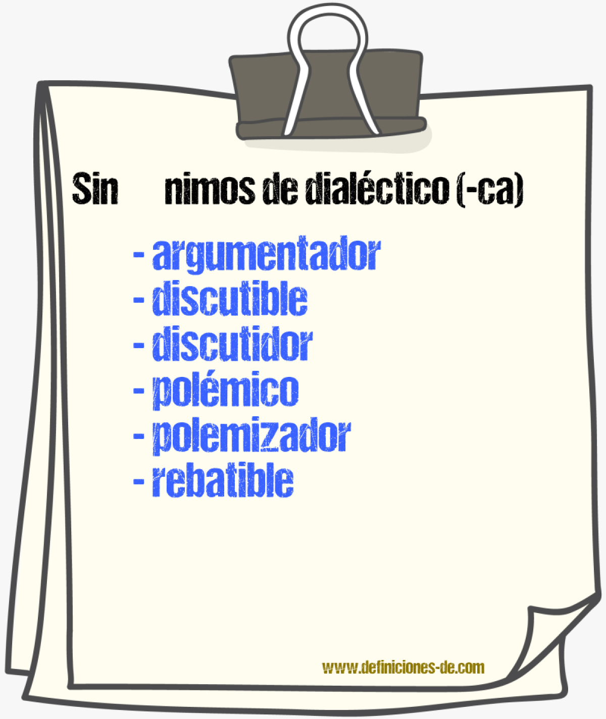 Sinnimos de dialctico