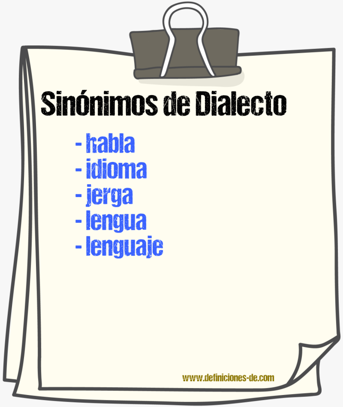 Sinnimos de dialecto