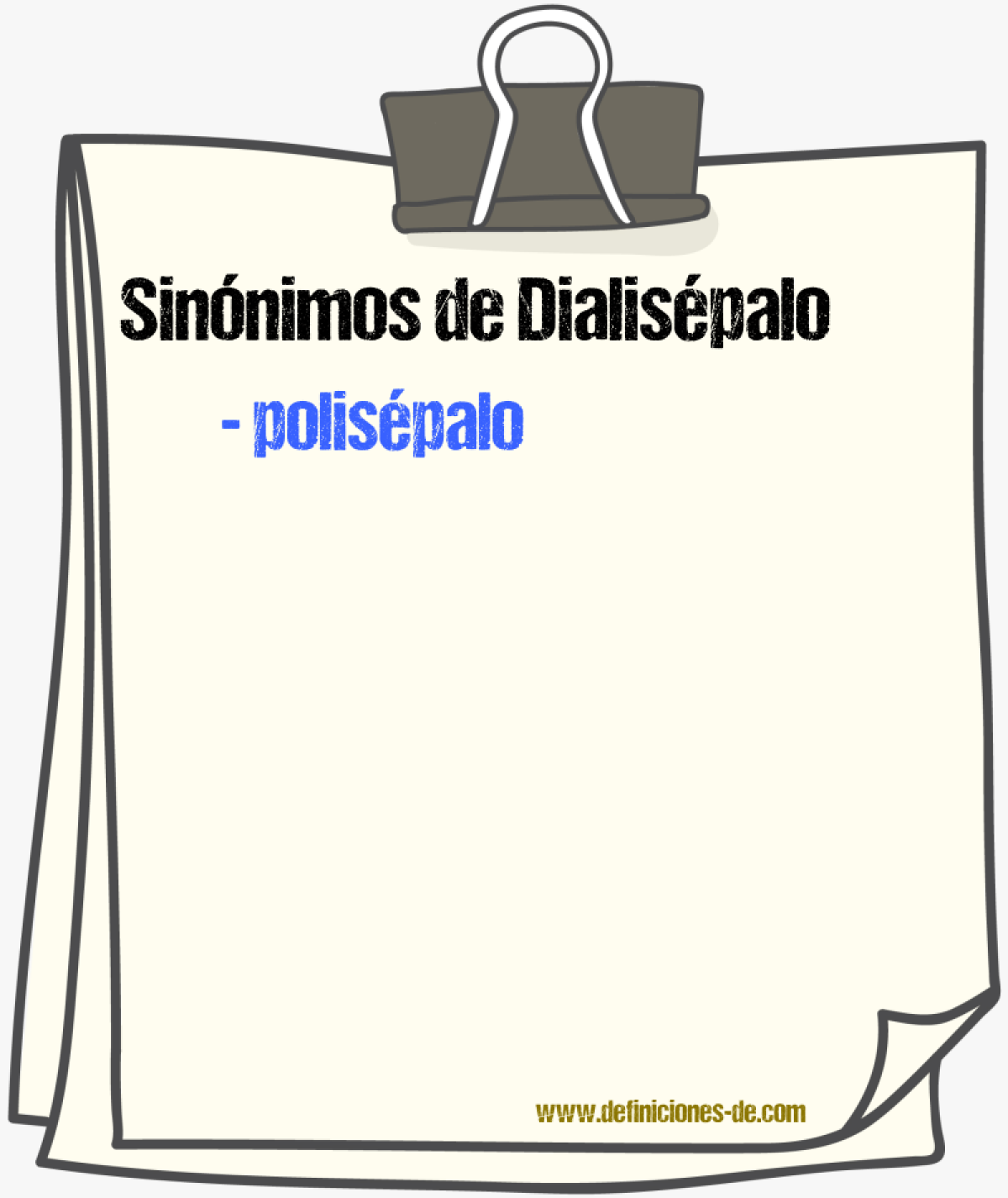 Sinnimos de dialispalo