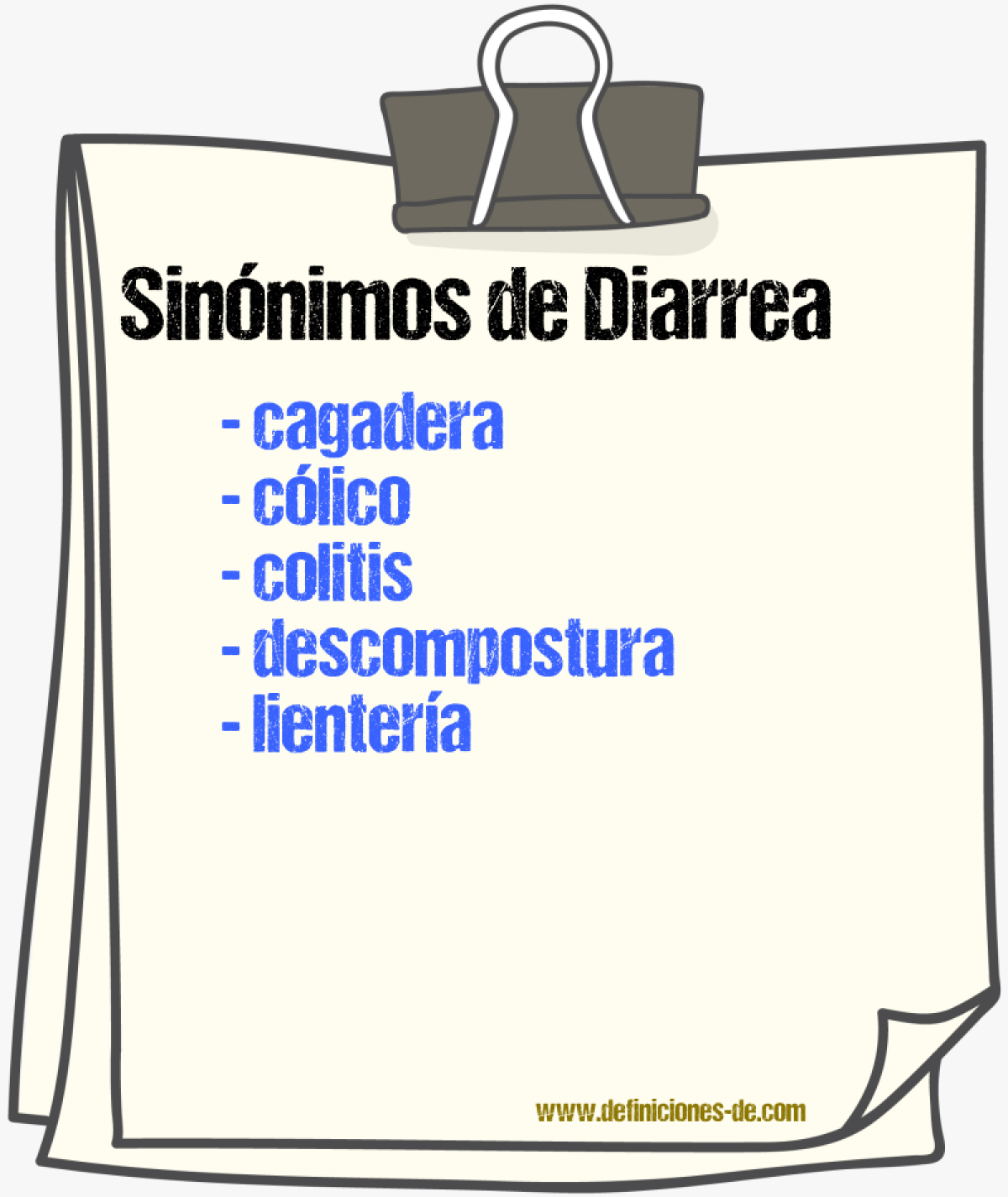 Sinnimos de diarrea