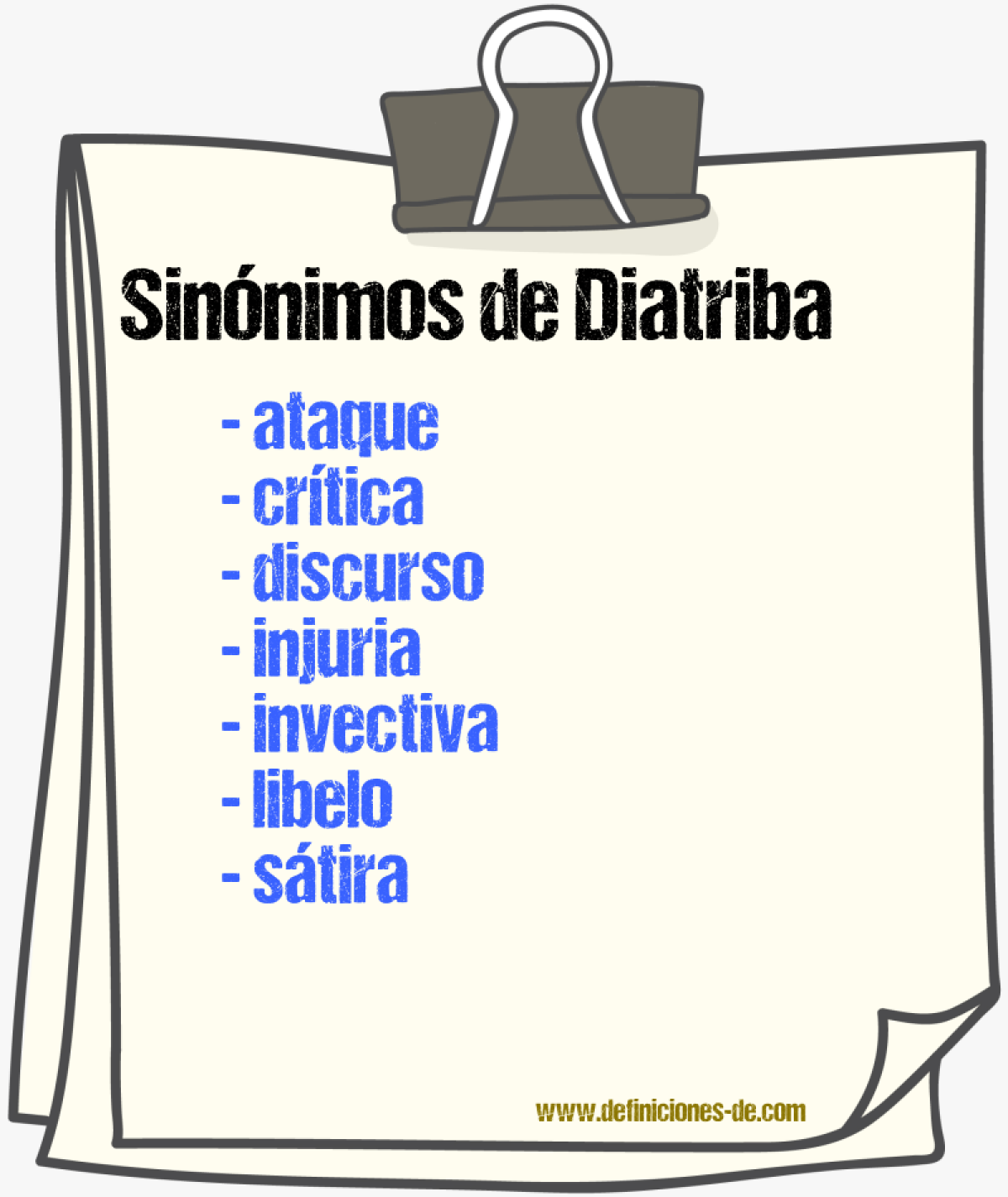 Sinnimos de diatriba