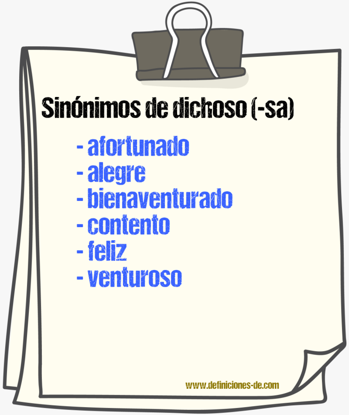 Sinnimos de dichoso