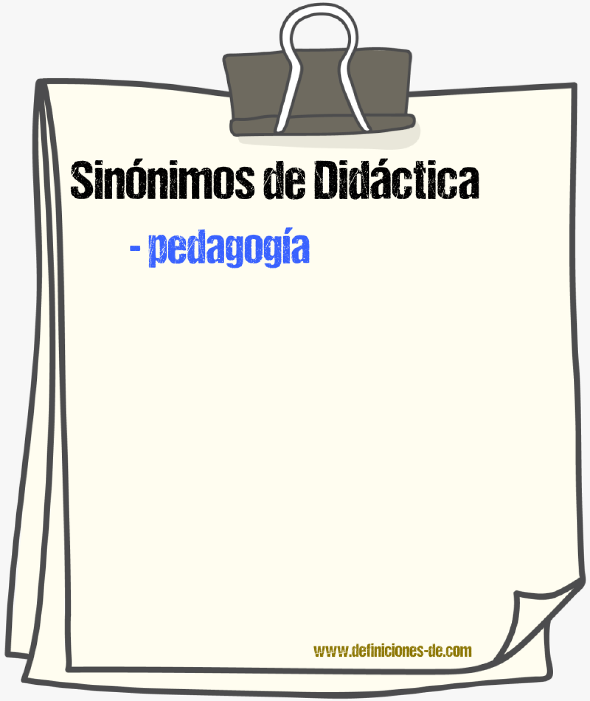 Sinnimos de didctica