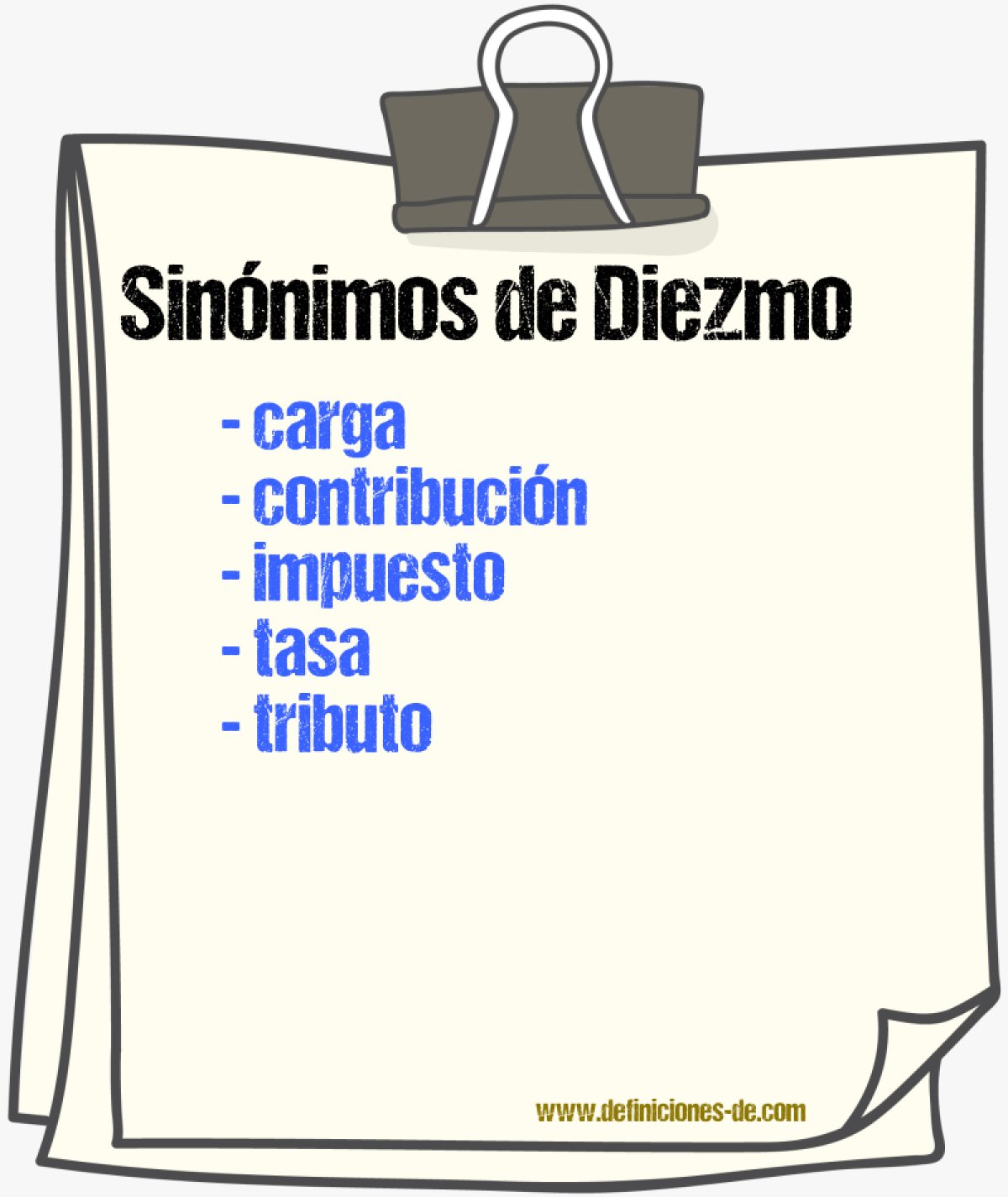 Sinnimos de diezmo