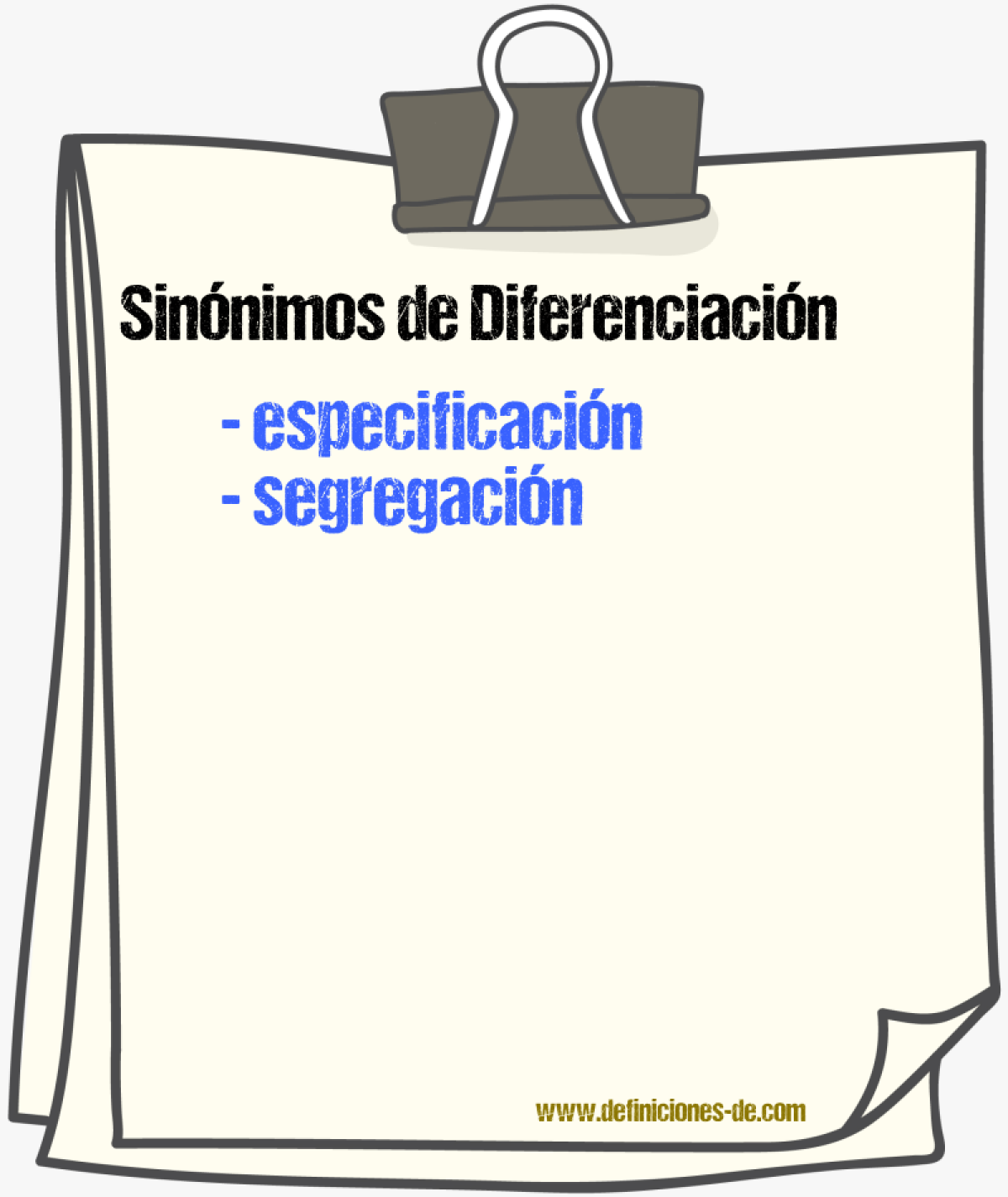 Sinnimos de diferenciacin