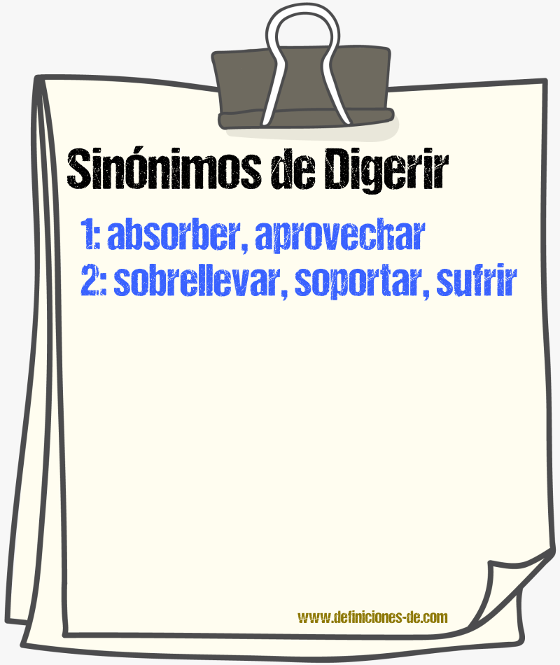 Sinnimos de digerir