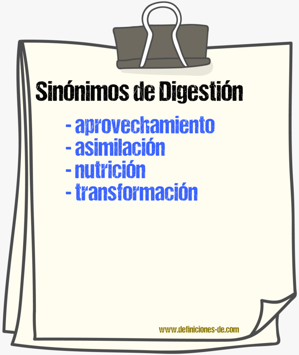 Sinnimos de digestin