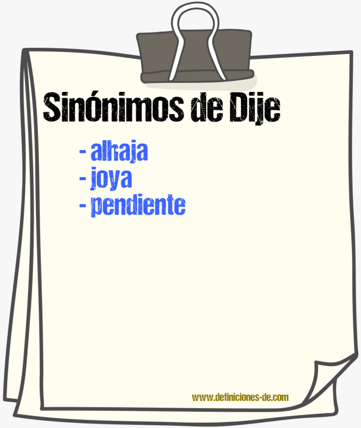 Sinnimos de dije