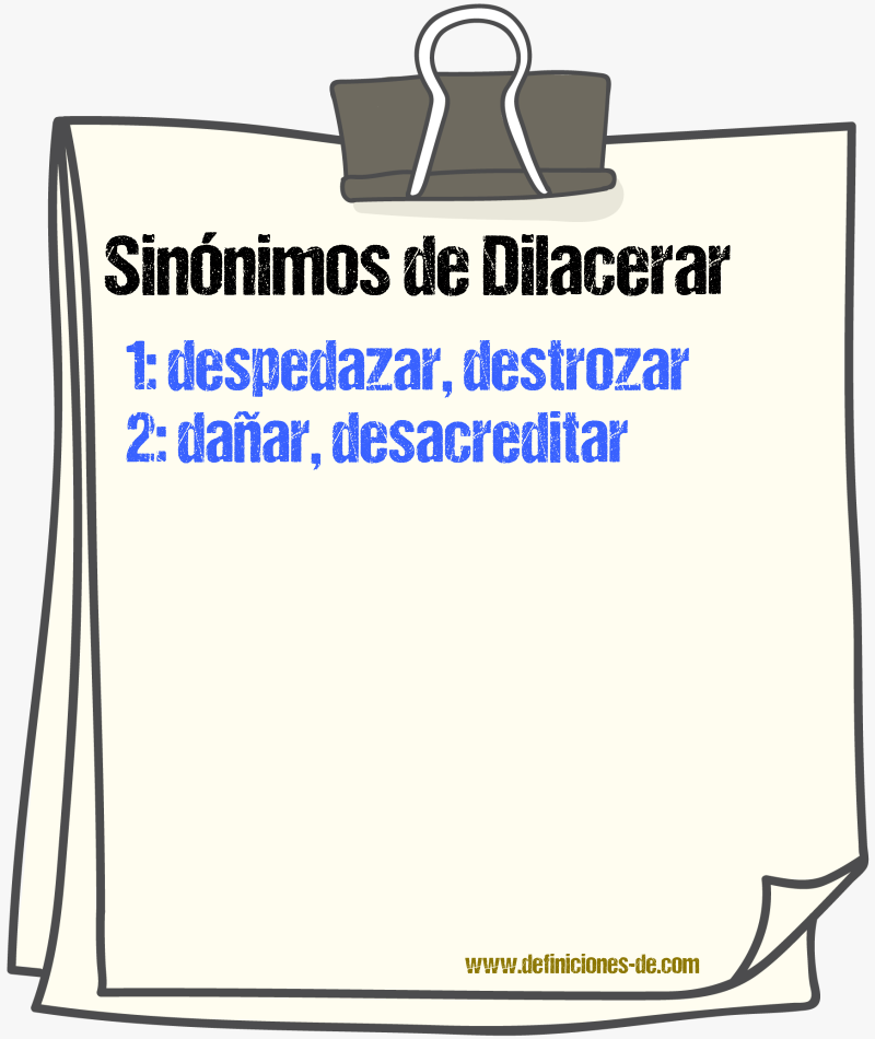 Sinnimos de dilacerar