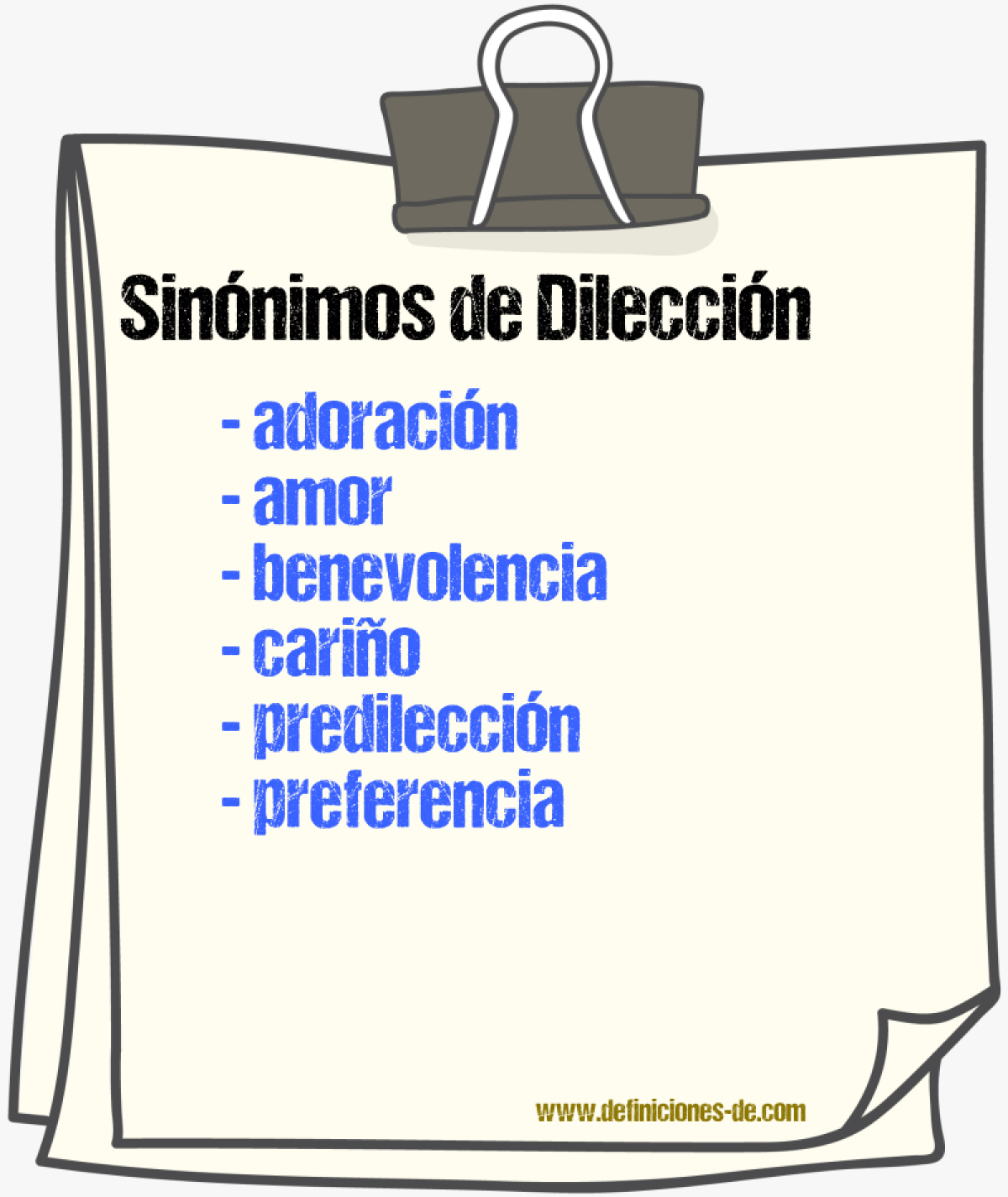 Sinnimos de dileccin