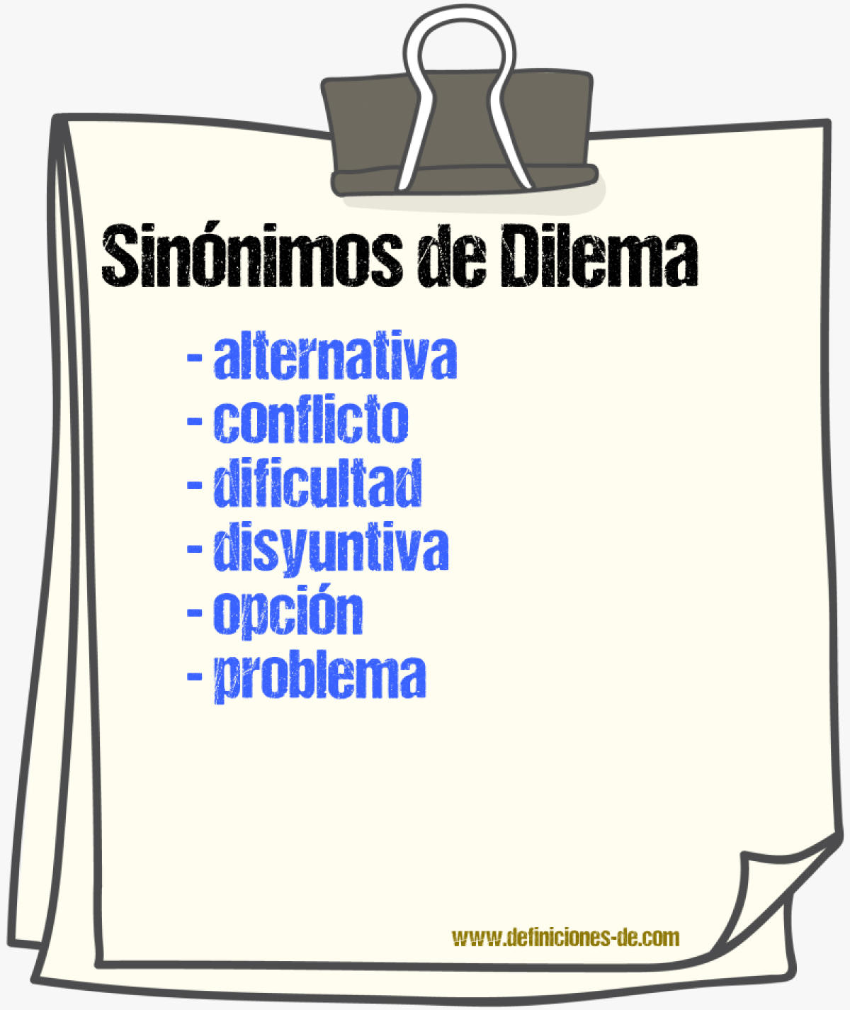 Sinnimos de dilema