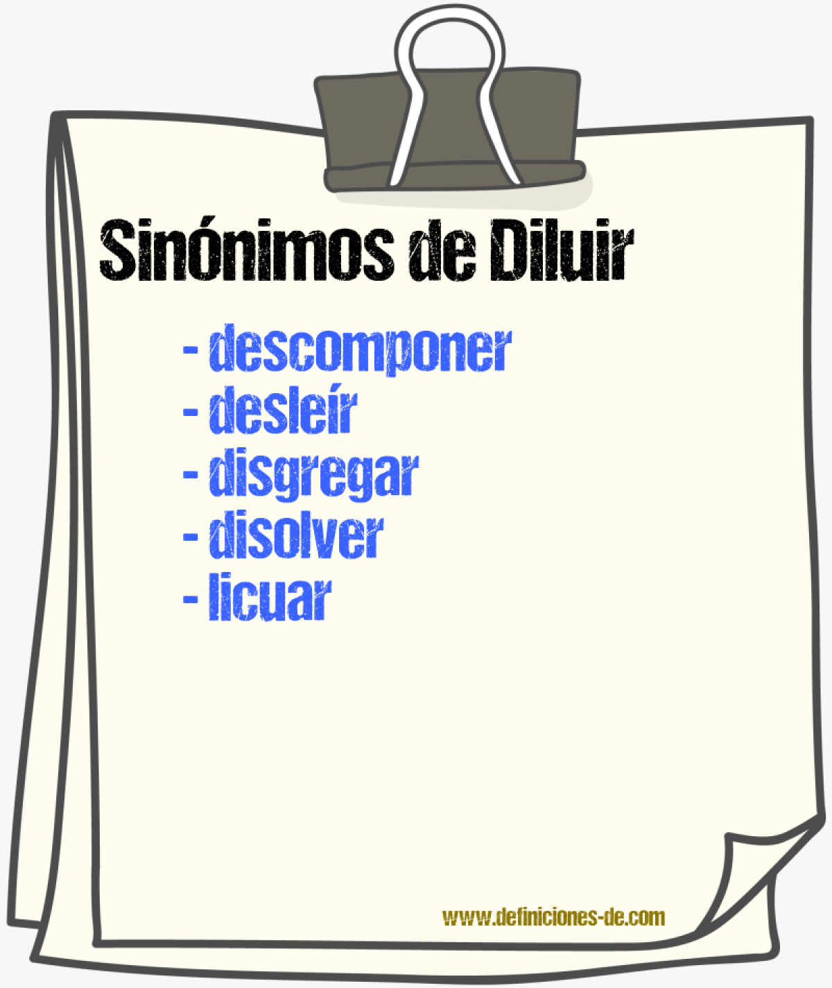 Sinnimos de diluir